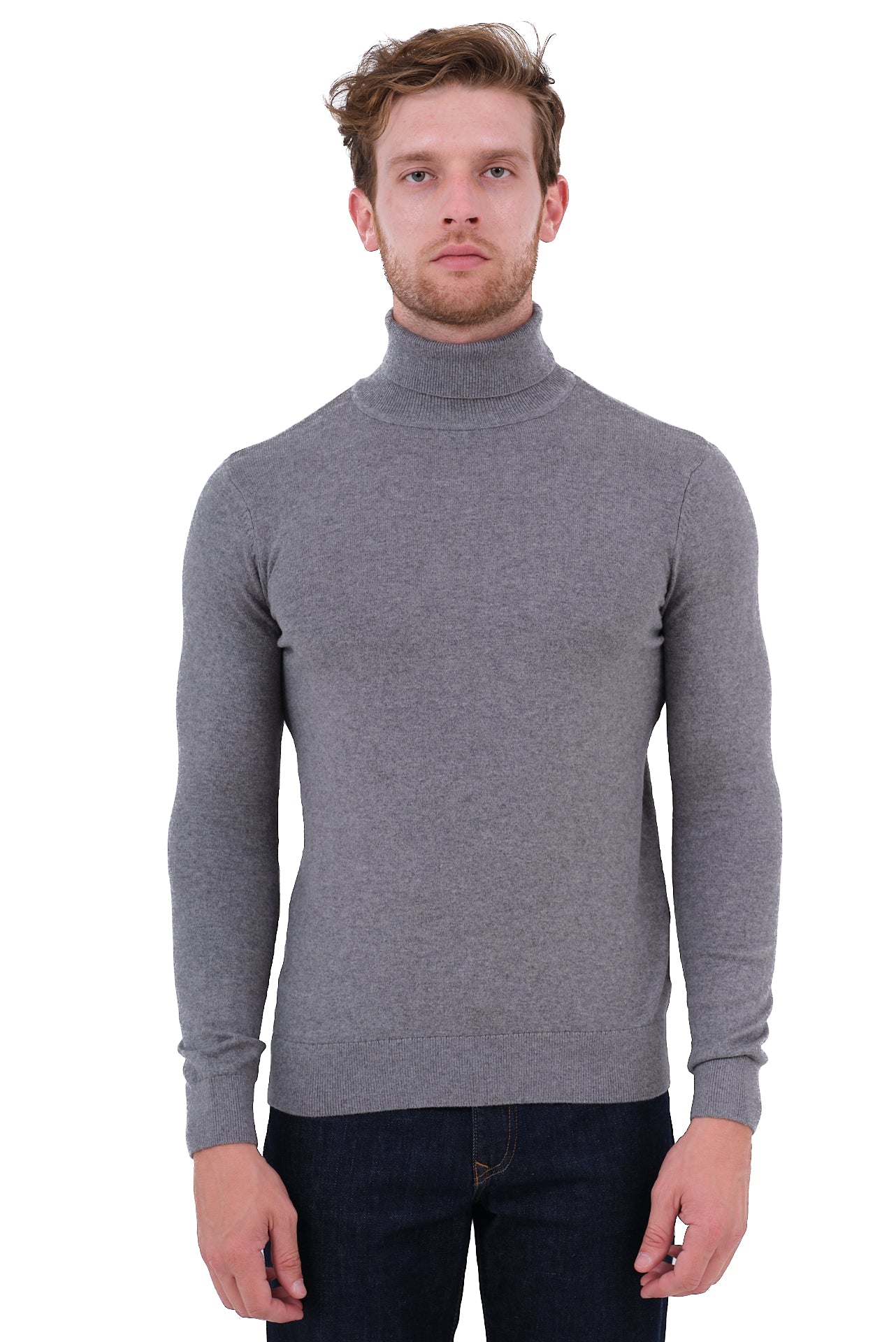 ΑΝΔΡΙΚΟ ΖΙΒΑΓΚΟ ΓΚΡΙ ΜΕΣΑΙΟ PORTOBELLO'S ΜΕ ΚΑΣΜΙΡ