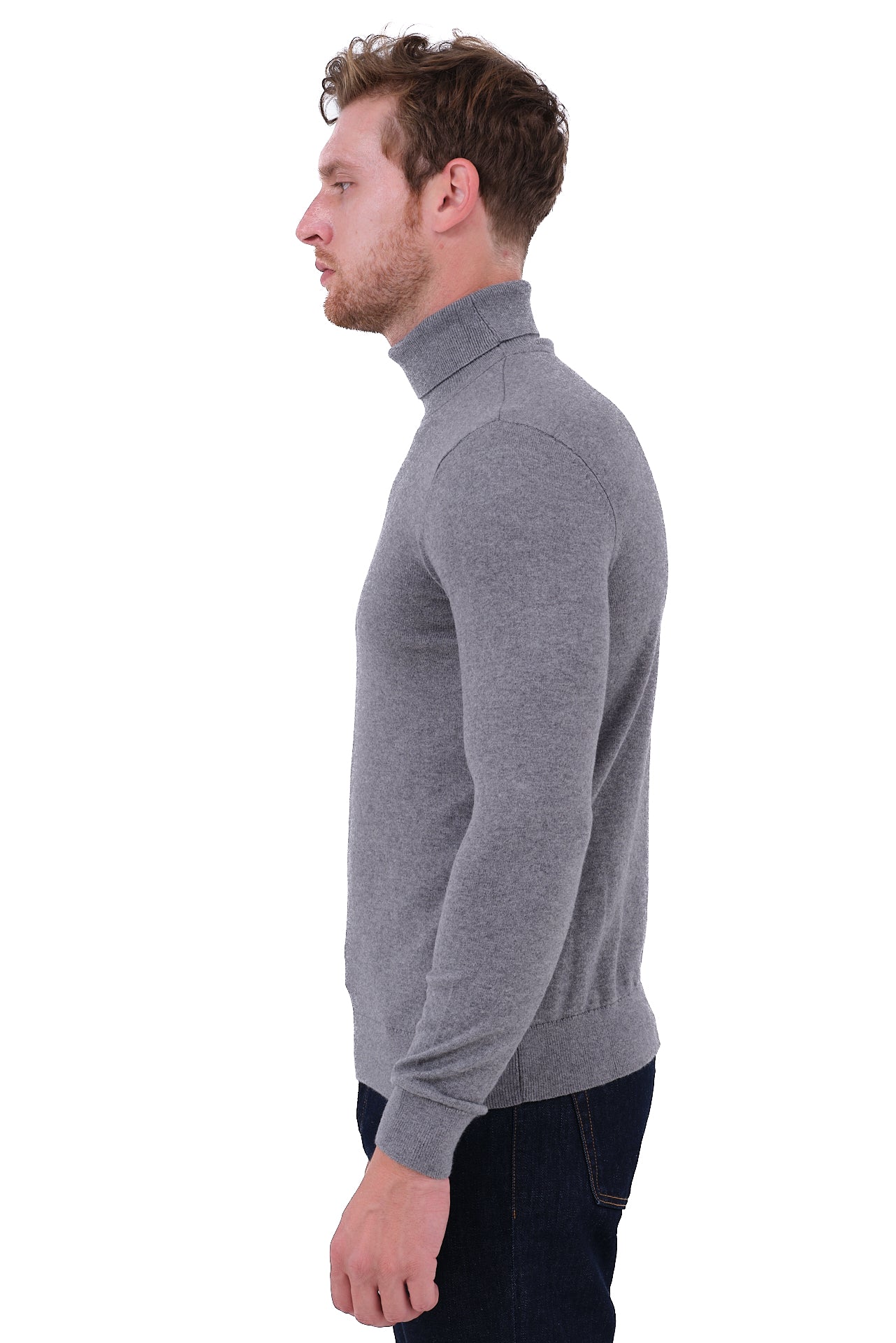 ΑΝΔΡΙΚΟ ΖΙΒΑΓΚΟ ΓΚΡΙ ΜΕΣΑΙΟ PORTOBELLO'S ΜΕ ΚΑΣΜΙΡ