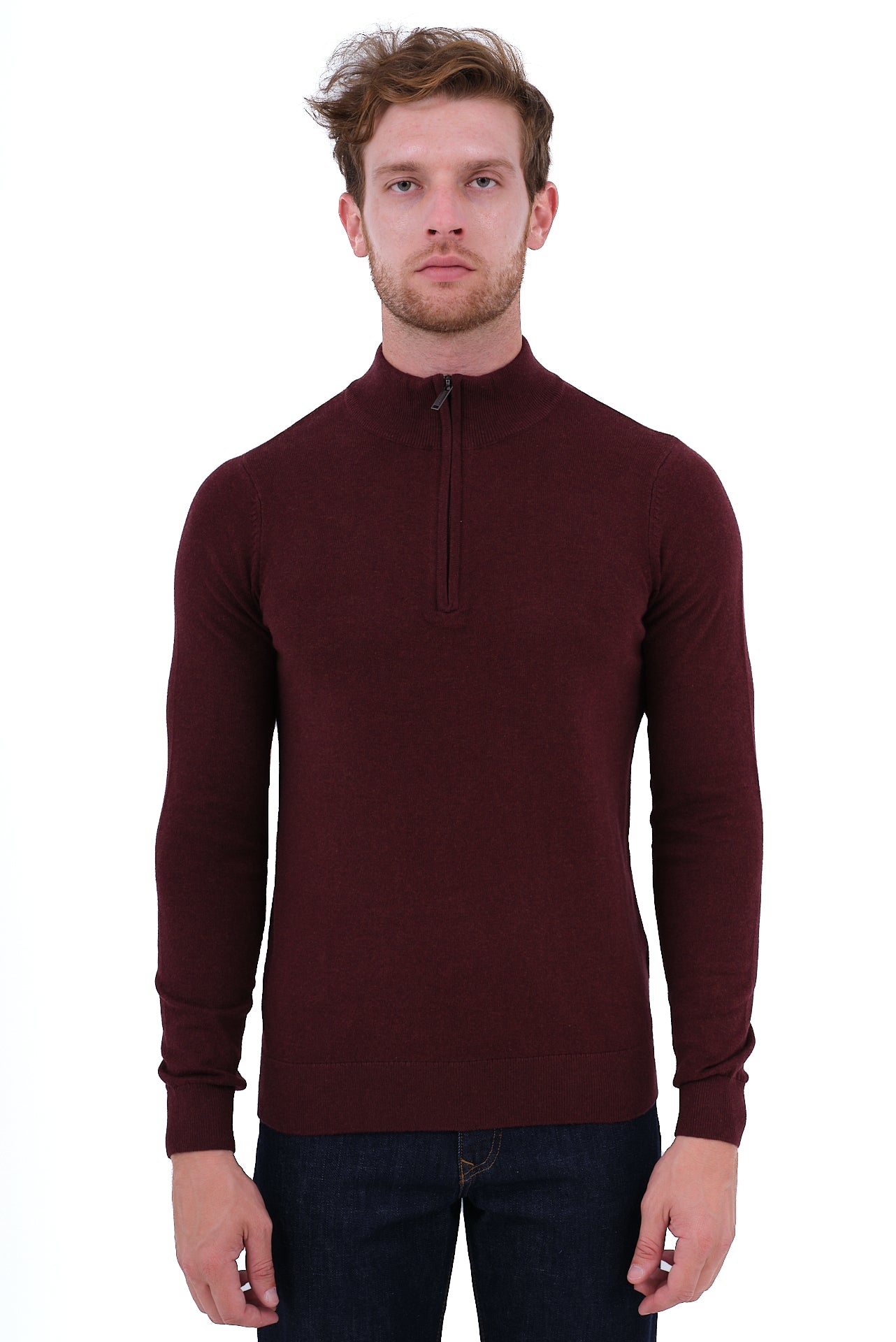 ΑΝΔΡΙΚΟ ΜΠΟΡΝΤΟ ΜΟΝΟΧΡΩΜΟ LUPETTO ZIP ΜΕ ΚΑΣΜΙΡ PORTOBELLO'S