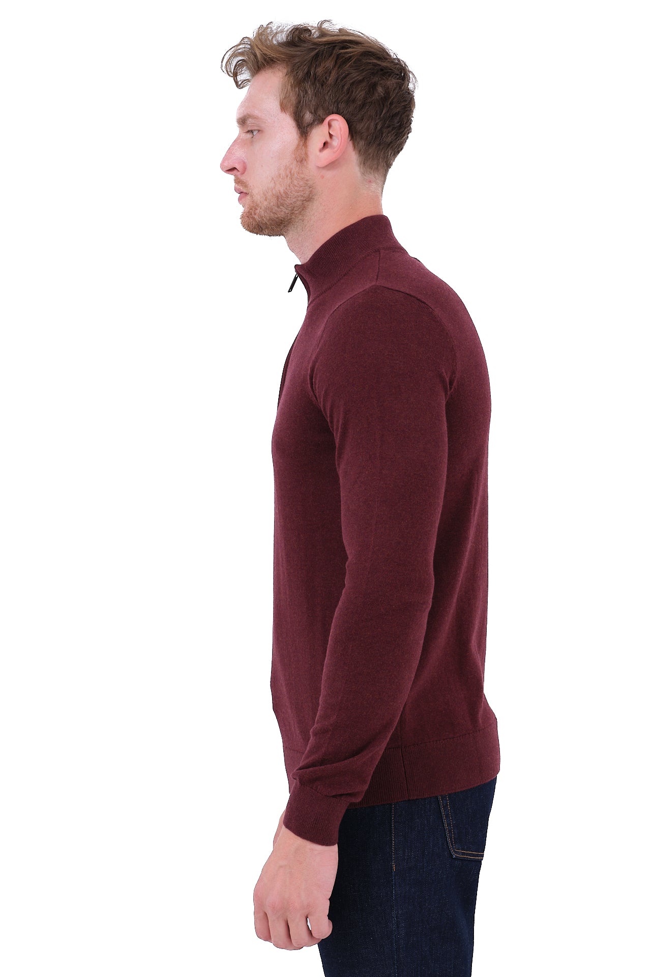 ΑΝΔΡΙΚΟ ΜΠΟΡΝΤΟ ΜΟΝΟΧΡΩΜΟ LUPETTO ZIP ΜΕ ΚΑΣΜΙΡ PORTOBELLO'S