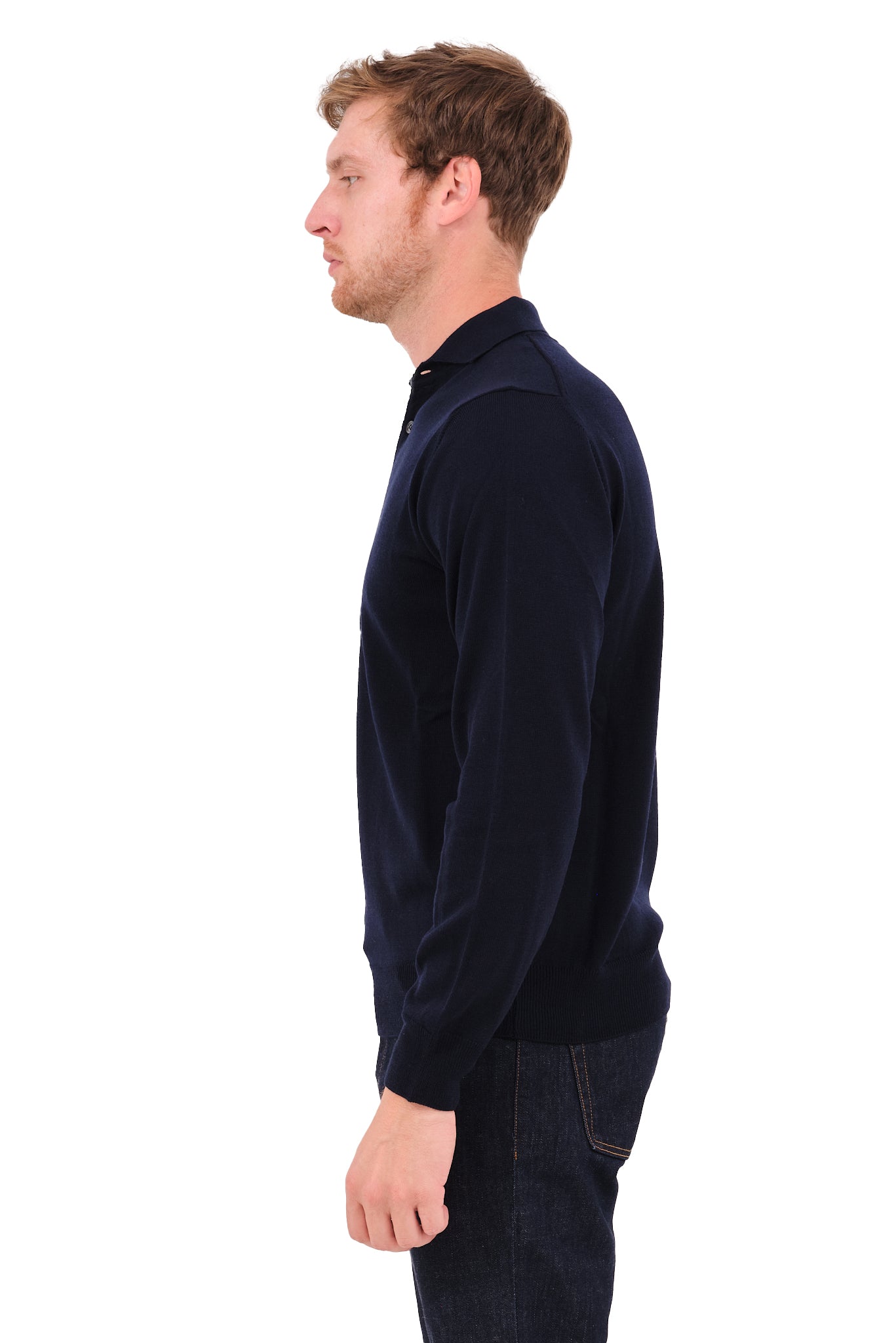 ΑΝΔΡΙΚΟ POLO ΜΑΚΡΥΜΑΝΙΚΟ PORTOBELLO'S ΣΕ ΜΠΛΕ ΧΡΩΜΑ