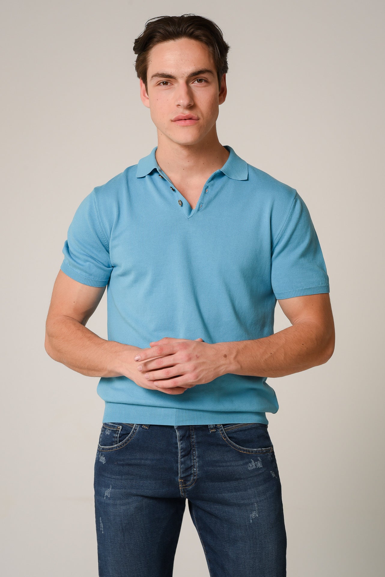 ΑΝΔΡΙΚΟ POLO ΠΛΕΚΤΟ PORTOBELLO'S ΤΙΡΚΟΥΑΖ ΜΟΝΟΧΡΩΜΟ REGULAR FIT