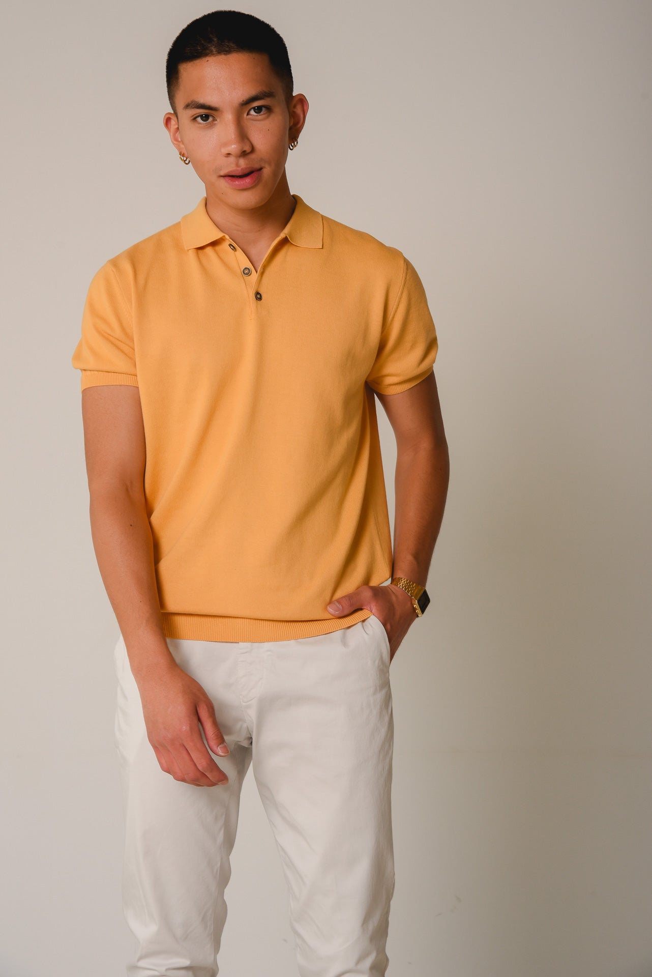 ΑΝΔΡΙΚΟ POLO ΠΛΕΚΤΟ PORTOBELLO'S ΚΙΤΡΙΝΟ ΜΟΝΟΧΡΩΜΟ REGULAR FIT