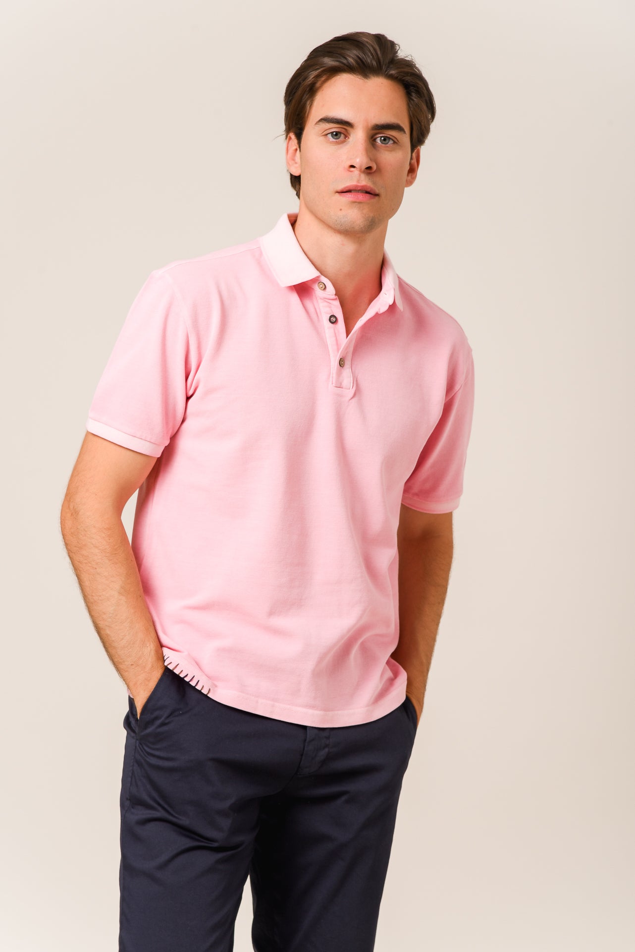 ΑΝΔΡΙΚΟ POLO PORTOBELLO'S ΡΟΖ ΠΛΥΜΕΝΟ REGULAR FIT