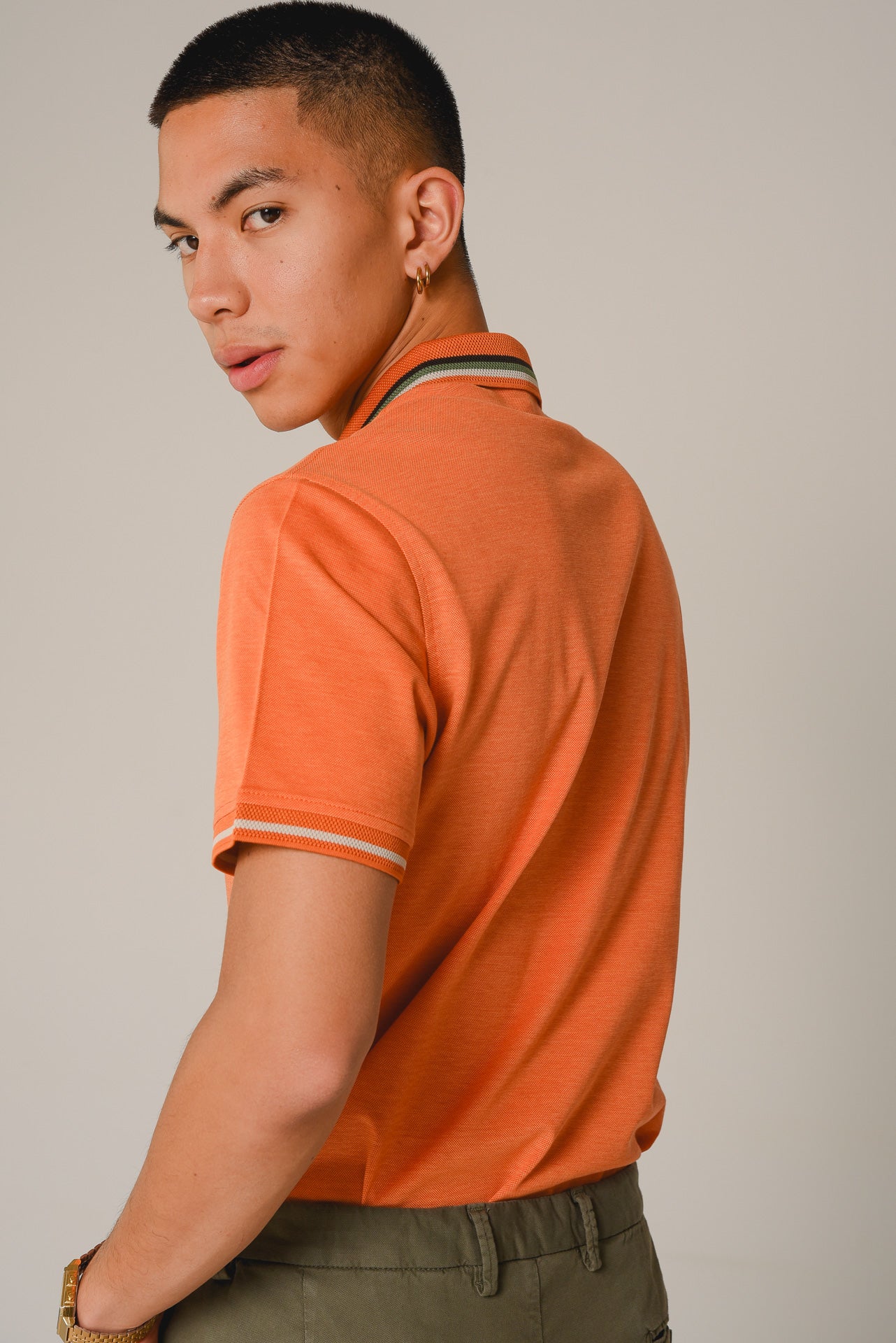 ΑΝΔΡΙΚΟ POLO PORTOBELLO'S ΠΟΡΤΟΚΑΛΙ ΜΕ ΧΡΩΜΑΤΙΣΤΟ ΓΙΑΚΑ