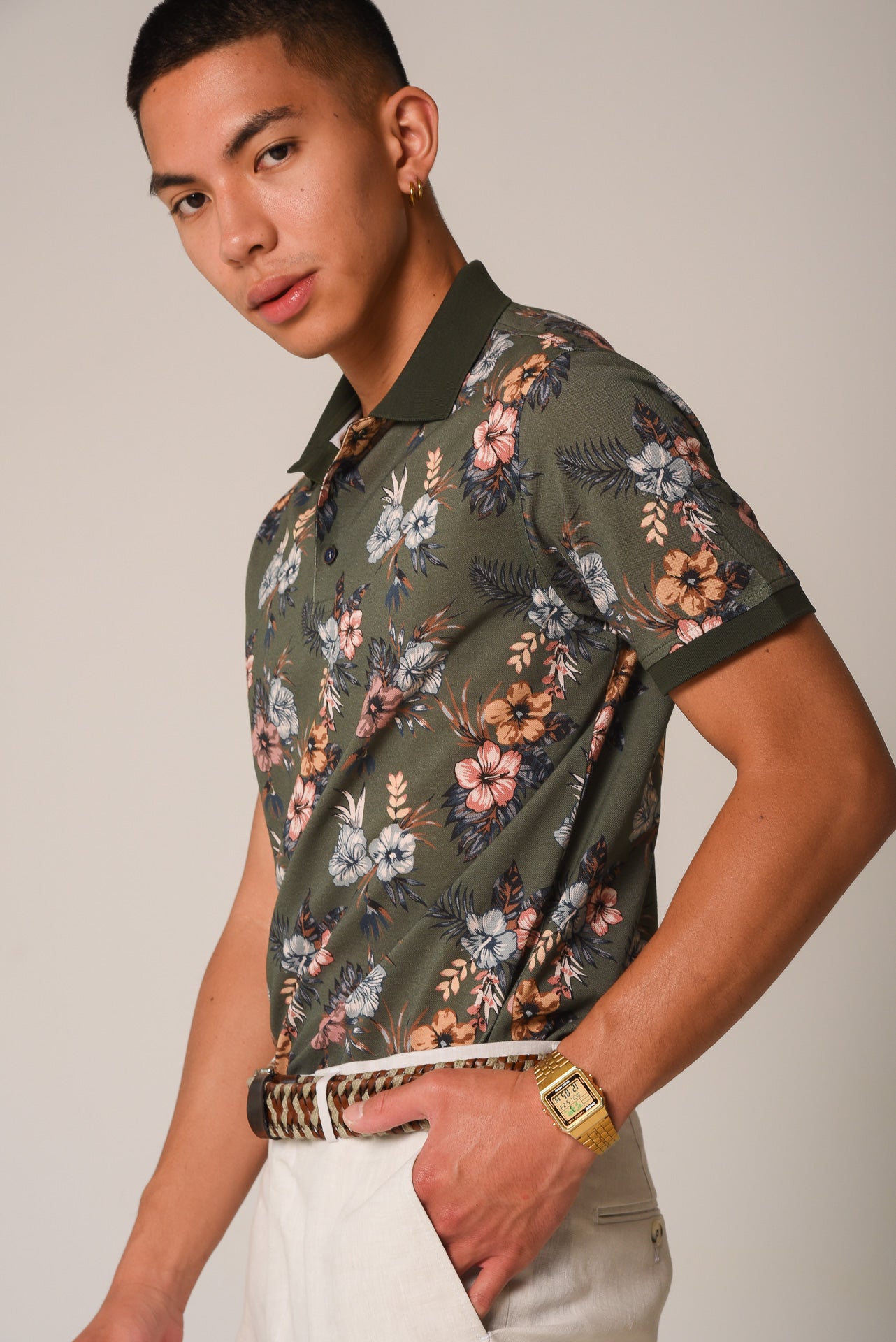 ΑΝΔΡΙΚΟ POLO PORTOBELLO'S ΛΑΔΙ ΜΕ ΦΛΟΡΑΛ ΣΧΕΔΙΟ