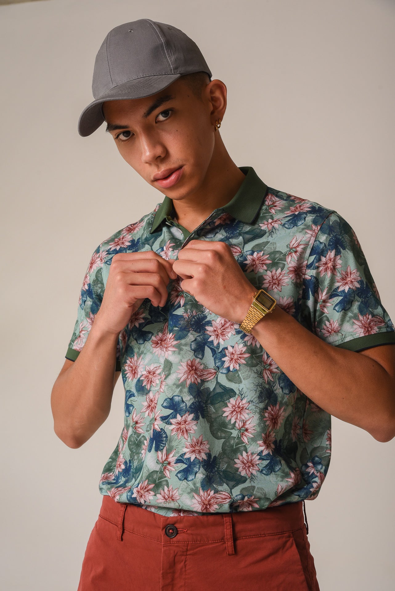 ΑΝΔΡΙΚΟ POLO PORTOBELLO'S ΠΡΑΣΙΝΟ ΜΕ ΦΛΟΡΑΛ ΣΧΕΔΙΟ