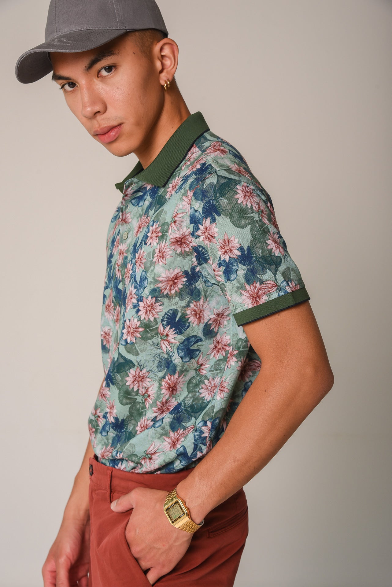 ΑΝΔΡΙΚΟ POLO PORTOBELLO'S ΠΡΑΣΙΝΟ ΜΕ ΦΛΟΡΑΛ ΣΧΕΔΙΟ