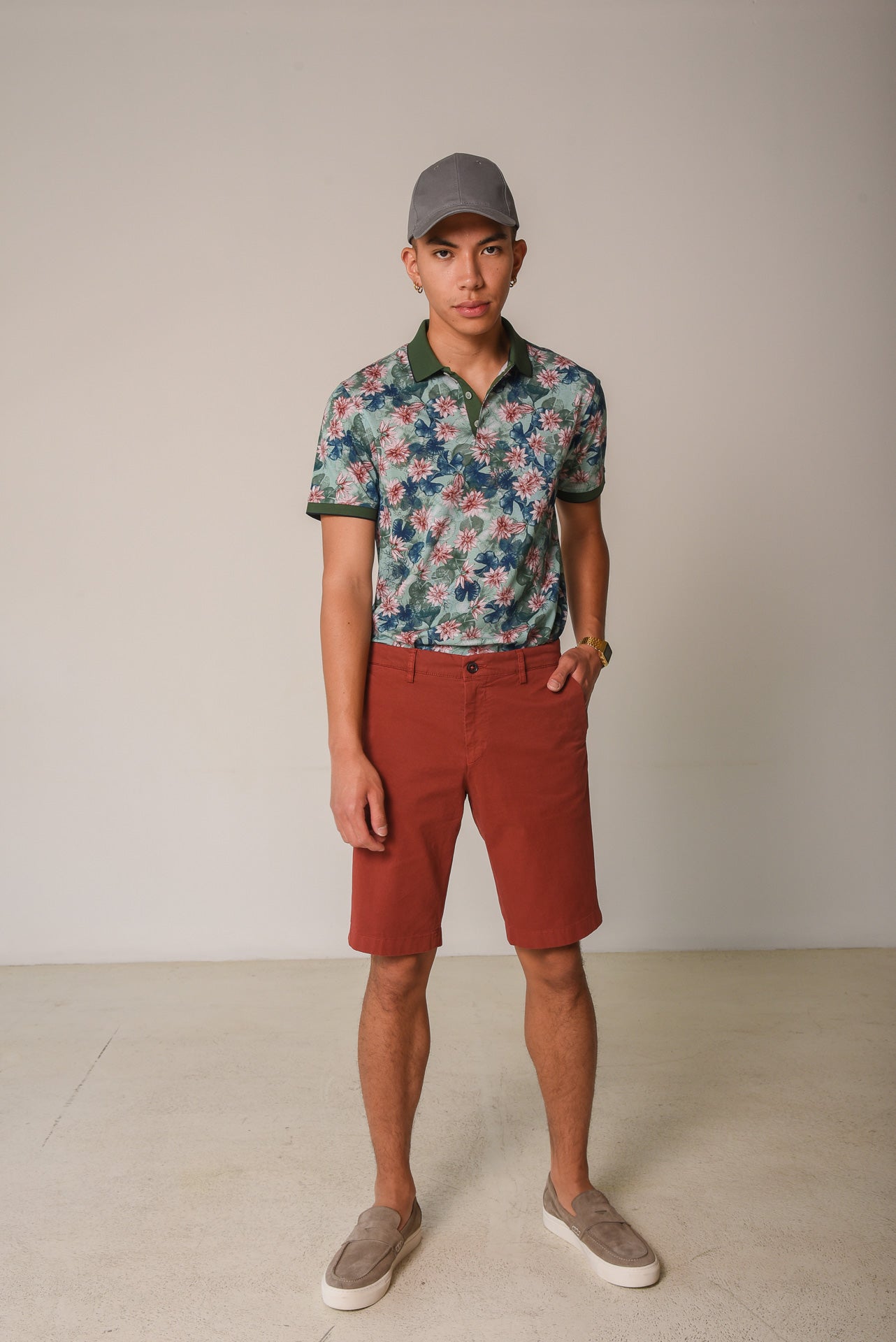 ΑΝΔΡΙΚΟ POLO PORTOBELLO'S ΠΡΑΣΙΝΟ ΜΕ ΦΛΟΡΑΛ ΣΧΕΔΙΟ