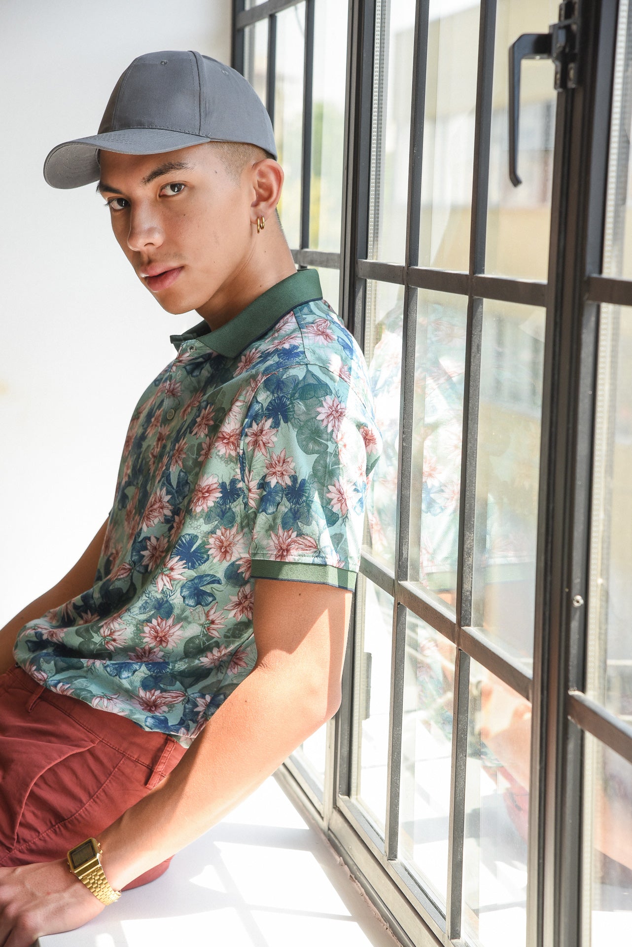 ΑΝΔΡΙΚΟ POLO PORTOBELLO'S ΠΡΑΣΙΝΟ ΜΕ ΦΛΟΡΑΛ ΣΧΕΔΙΟ