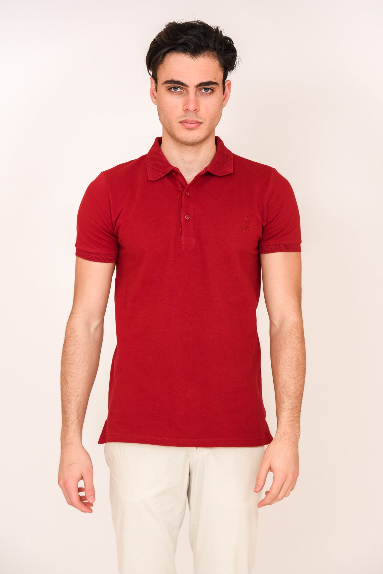 ΑΝΔΡΙΚΟ POLO LES GENT'S ΜΠΟΡΝΤΟ ΜΟΝΟΧΡΩΜΟ REGULAR FIT