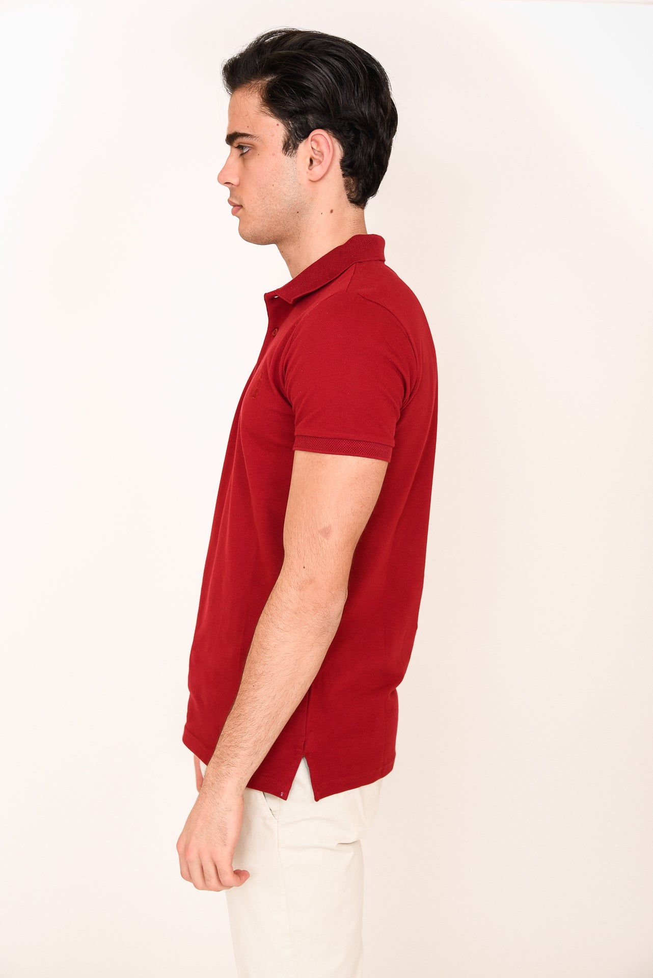 ΑΝΔΡΙΚΟ POLO LES GENT'S ΜΠΟΡΝΤΟ ΜΟΝΟΧΡΩΜΟ REGULAR FIT