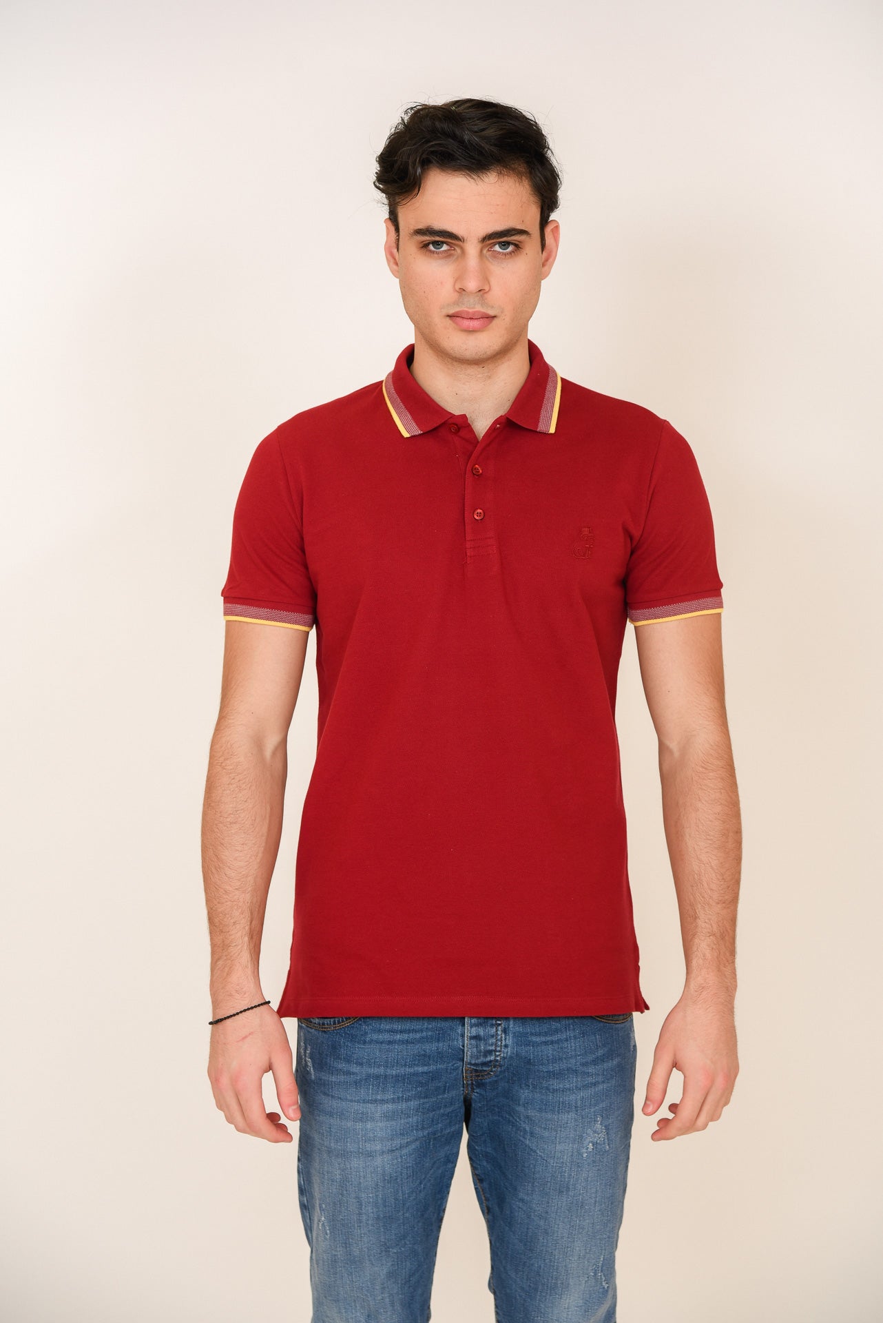 ΑΝΔΡΙΚΟ POLO LES GENT'S ΜΠΟΡΝΤΟ ΜΕ ΚΙΤΡΙΝΕΣ ΛΕΠΤΟΜΕΡΕΙΕΣ ΣΤΟ ΓΙΑΚΑ