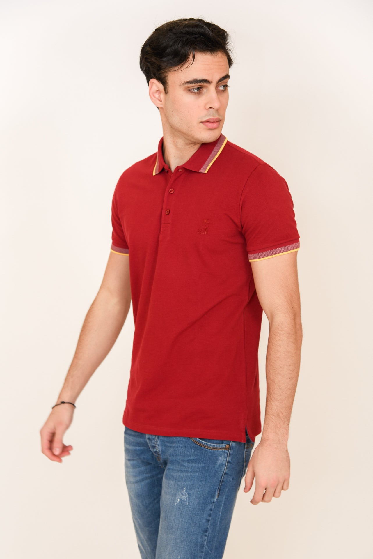 ΑΝΔΡΙΚΟ POLO LES GENT'S ΜΠΟΡΝΤΟ ΜΕ ΚΙΤΡΙΝΕΣ ΛΕΠΤΟΜΕΡΕΙΕΣ ΣΤΟ ΓΙΑΚΑ