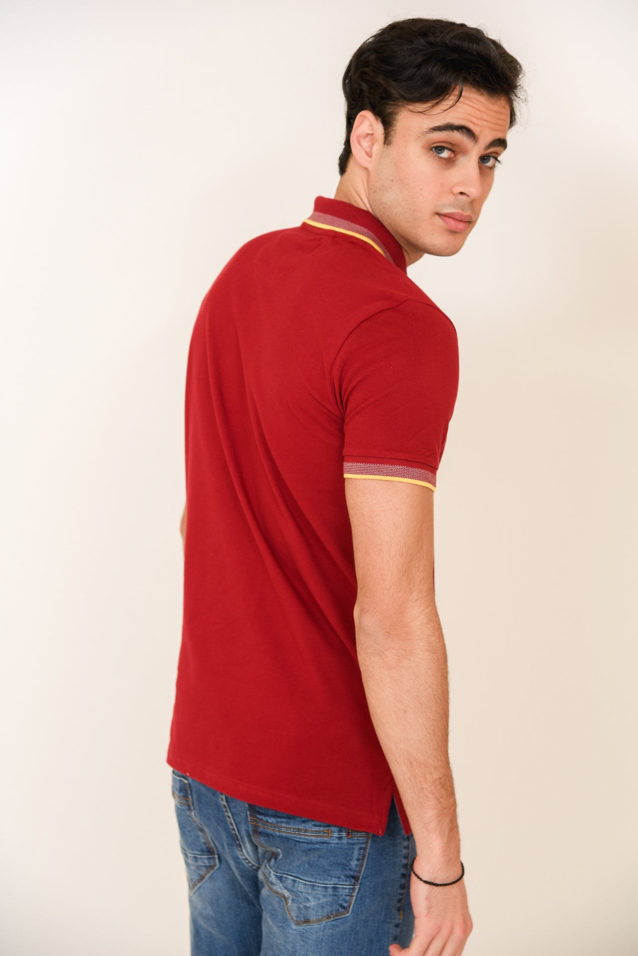 ΑΝΔΡΙΚΟ POLO LES GENT'S ΜΠΟΡΝΤΟ ΜΕ ΚΙΤΡΙΝΕΣ ΛΕΠΤΟΜΕΡΕΙΕΣ ΣΤΟ ΓΙΑΚΑ