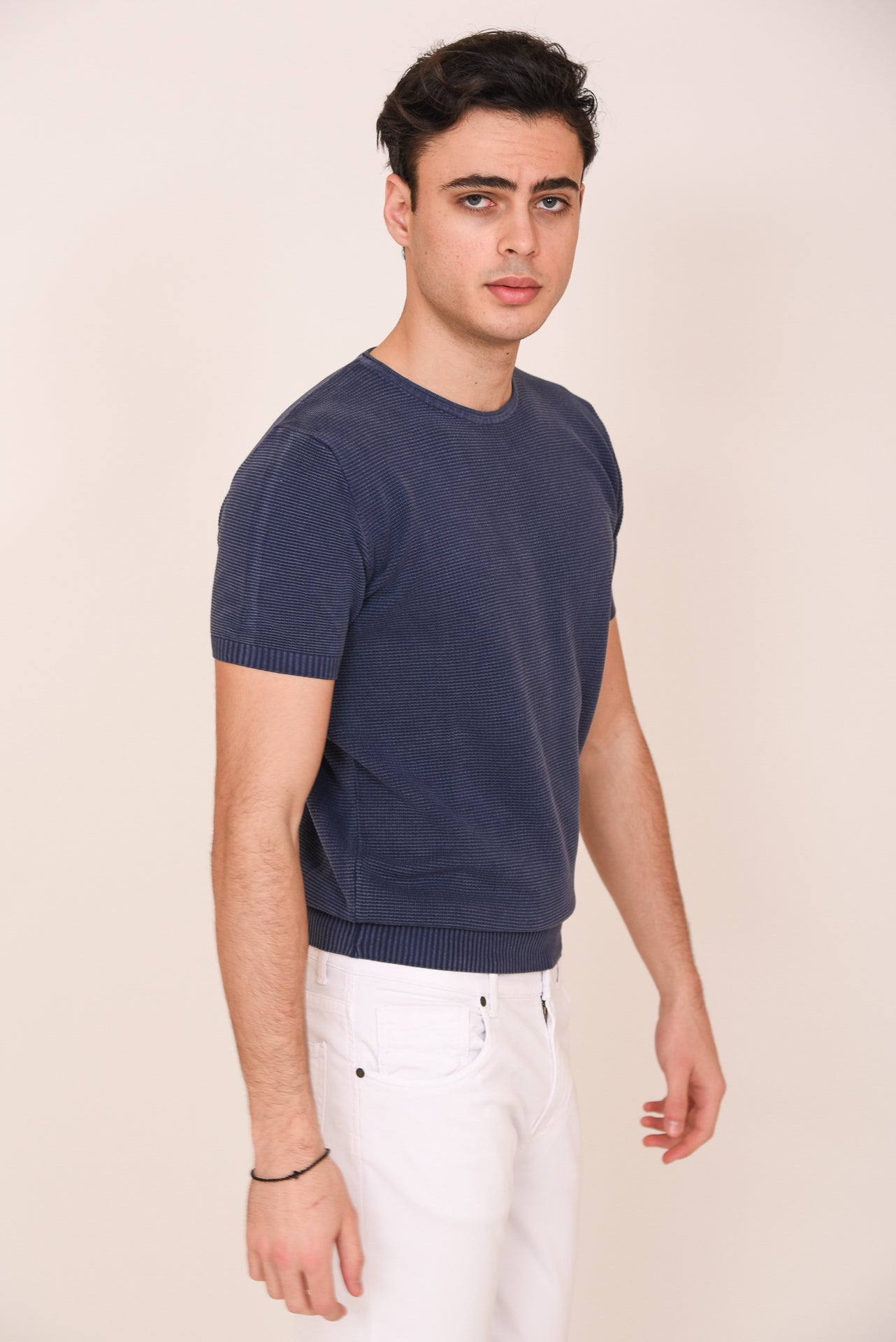 ΑΝΔΡΙΚΟ T-SHIRT PORTOBELLO'S ΠΕΤΡΟΠΛΥΜΕΝΟ ΜΠΛΕ