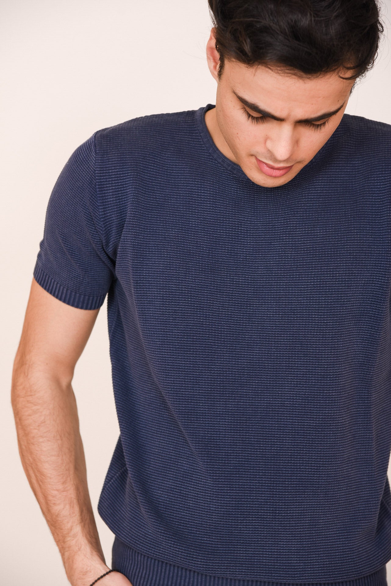 ΑΝΔΡΙΚΟ T-SHIRT PORTOBELLO'S ΠΕΤΡΟΠΛΥΜΕΝΟ ΜΠΛΕ