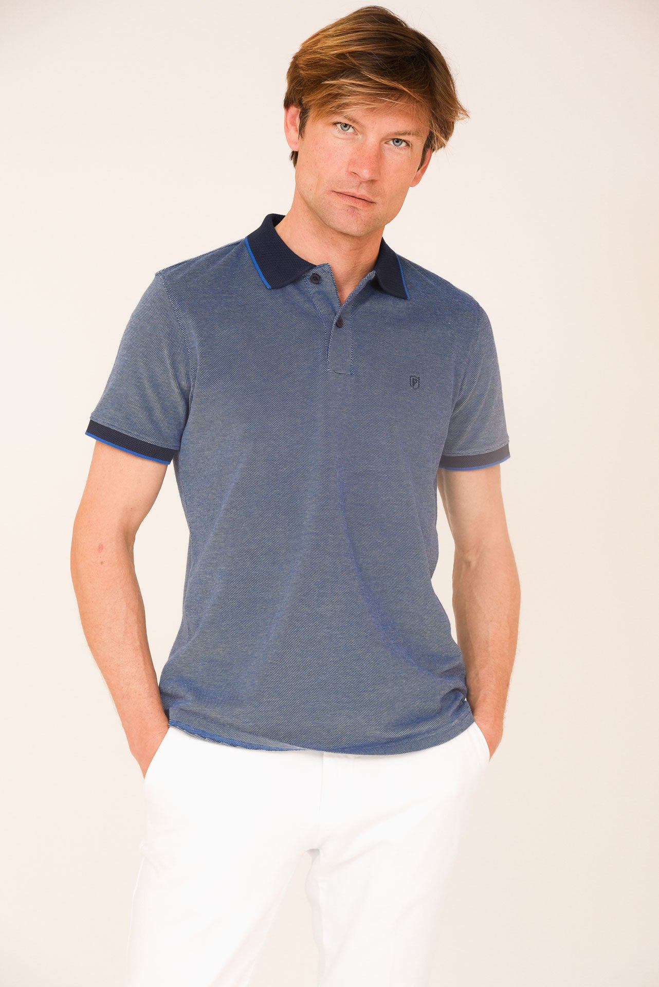 ΑΝΔΡΙΚΟ POLO PORTOBELLO'S ΤΖΙΝ ΜΕ ΜΠΛΕ ΛΕΠΤΟΜΕΡΕΙΕΣ ΣΕ ΓΙΑΚΑ ΚΑΙ ΜΑΝΙΚΙΑ