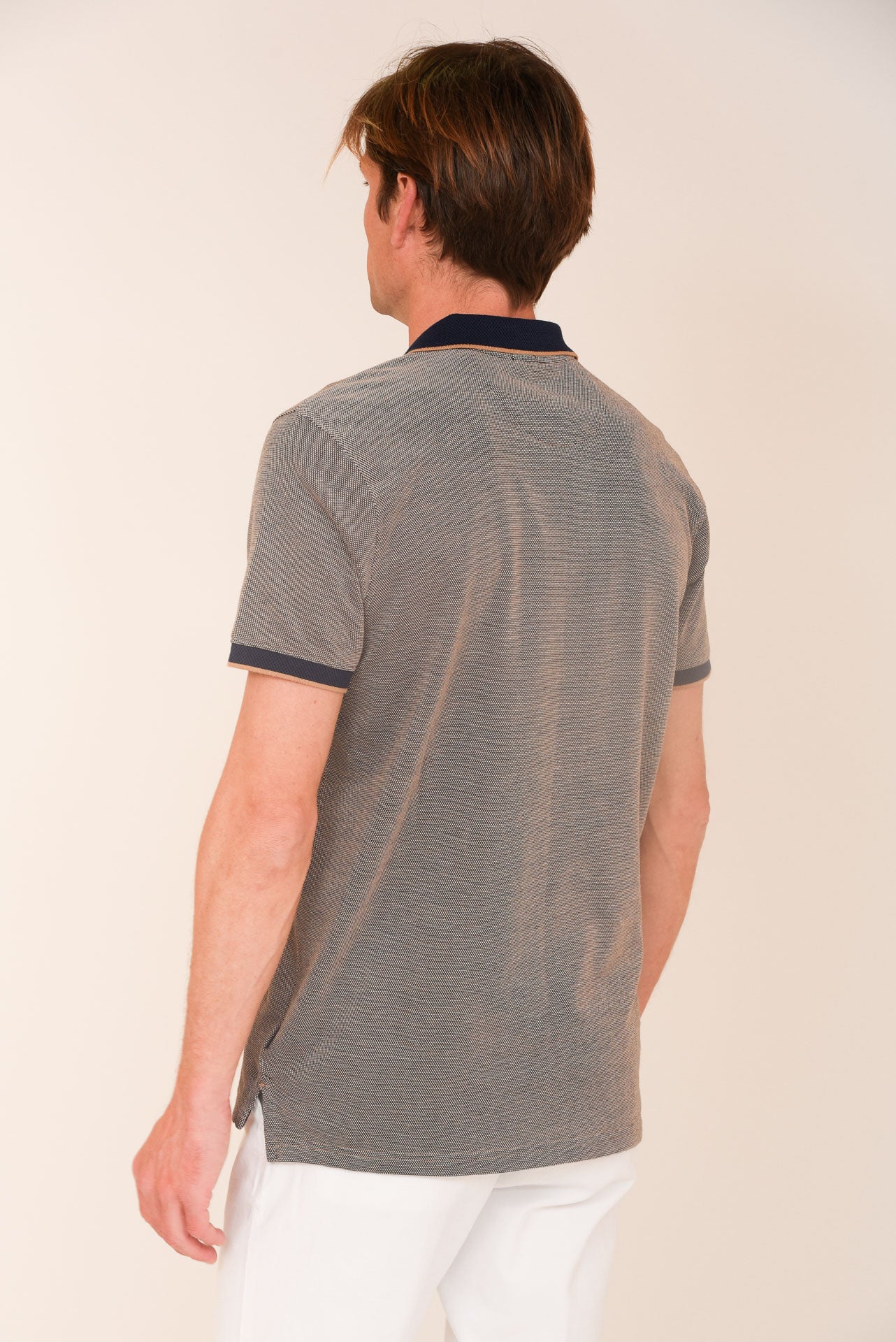 ΑΝΔΡΙΚΟ POLO PORTOBELLO'S ΜΠΕΖ ΜΠΛΕ ΜΕ ΜΠΛΕ ΛΕΠΤΟΜΕΡΕΙΕΣ ΣΕ ΓΙΑΚΑ ΚΑΙ ΜΑΝΙΚΙΑ