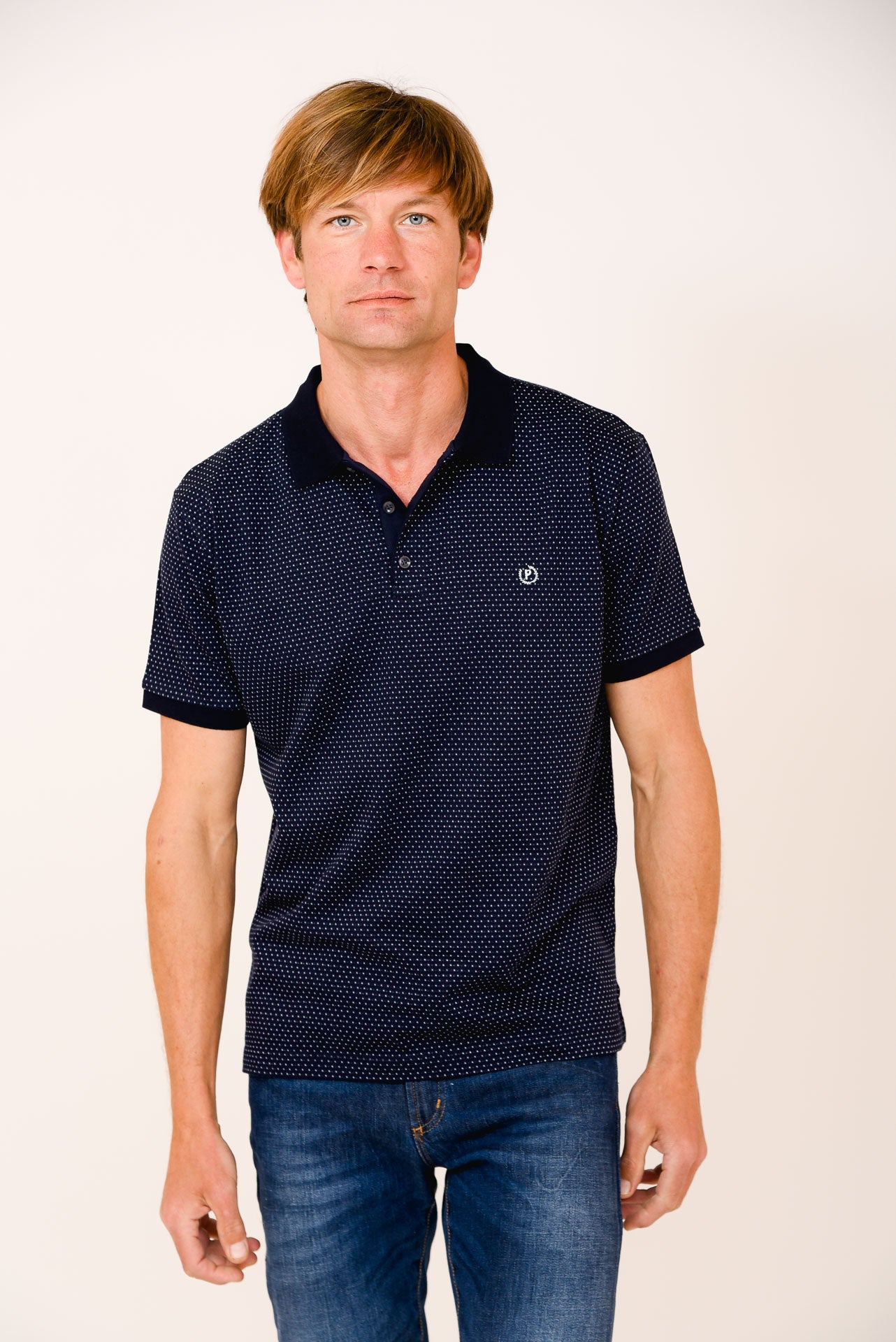 ΑΝΔΡΙΚΟ POLO PORTOBELLO'S ΜΠΛΕ ΜΕ ΛΕΥΚΟ ΜΙΚΡΟΣΧΕΔΙΟ