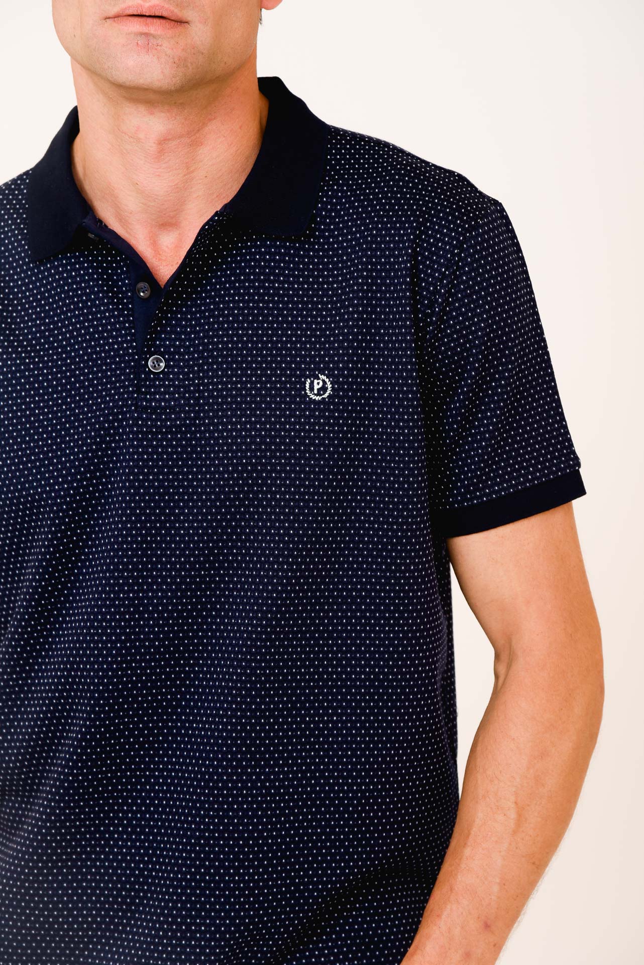 ΑΝΔΡΙΚΟ POLO PORTOBELLO'S ΜΠΛΕ ΜΕ ΛΕΥΚΟ ΜΙΚΡΟΣΧΕΔΙΟ