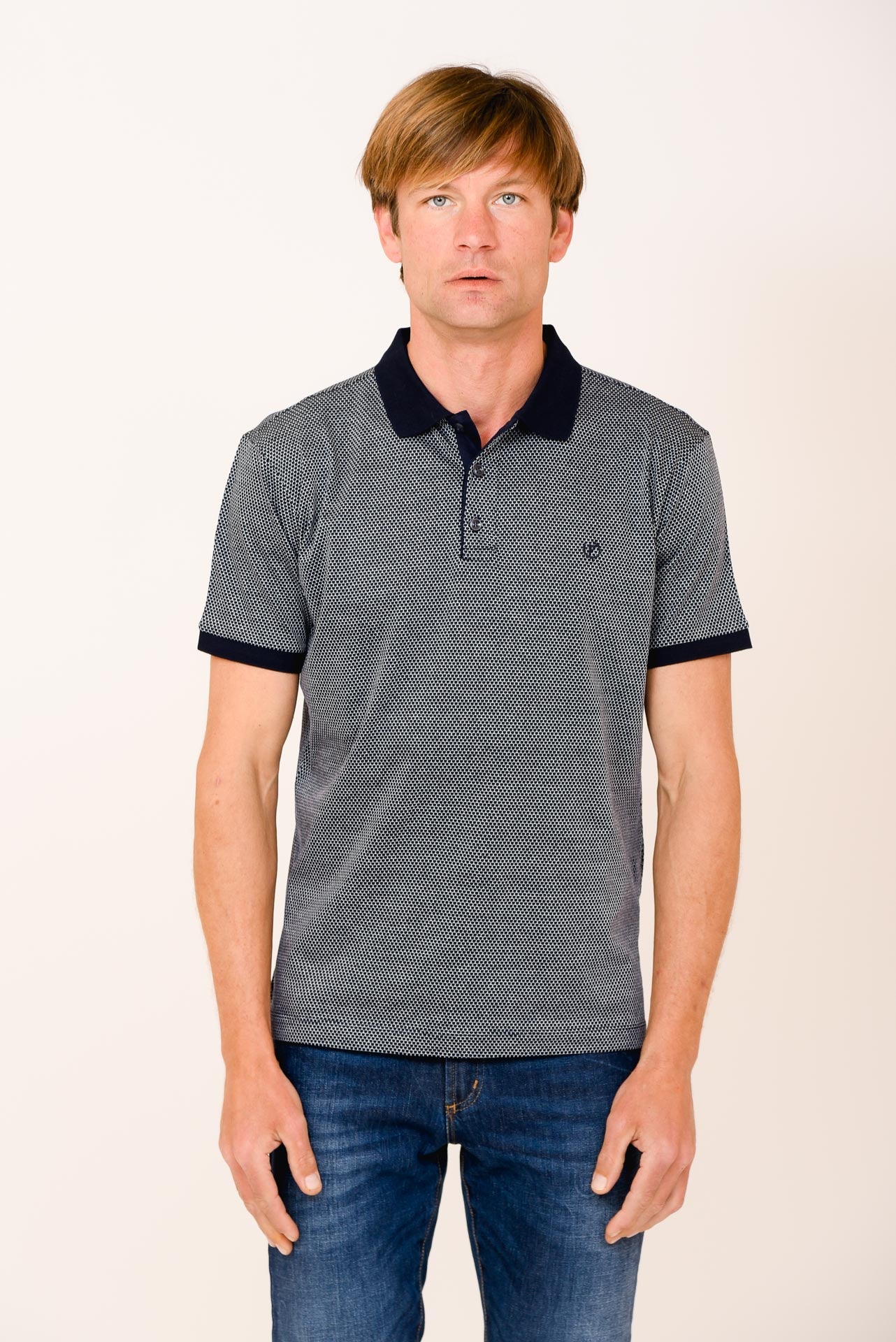 ΑΝΔΡΙΚΟ POLO PORTOBELLO'S ΜΠΛΕ ΜΕΡΣΕΡΙΖΕ ΜΕ ΜΙΚΡΟΣΧΕΔΙΟ