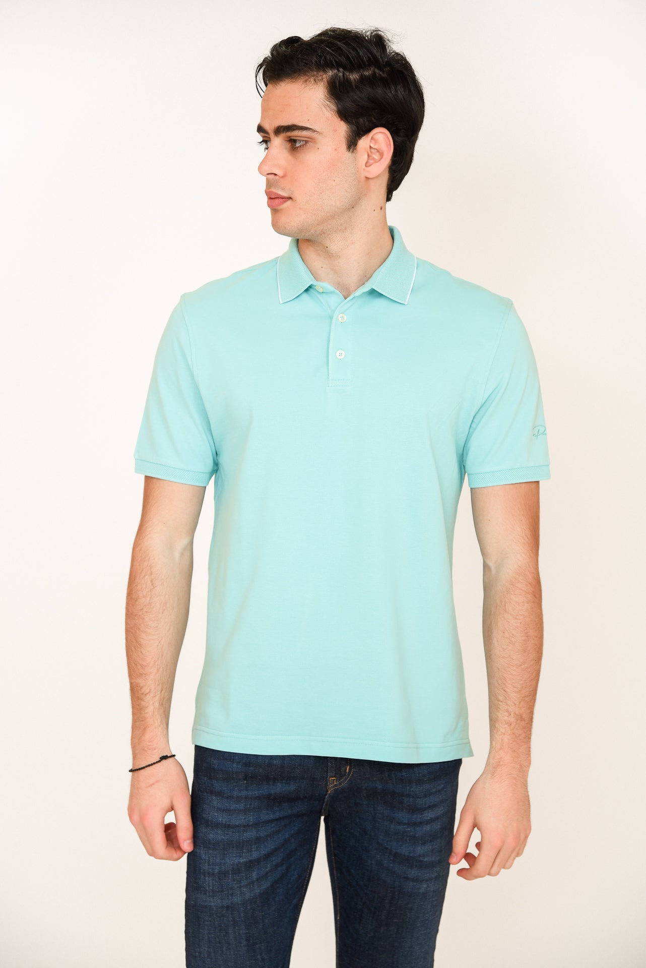 ΑΝΔΡΙΚΟ POLO PORTOBELLO'S ΤΙΡΚΟΥΑΖ ΜΕ ΛΕΥΚΗ ΛΕΠΤΟΜΕΡΕΙΑ ΣΤΟ ΓΙΑΚΑ