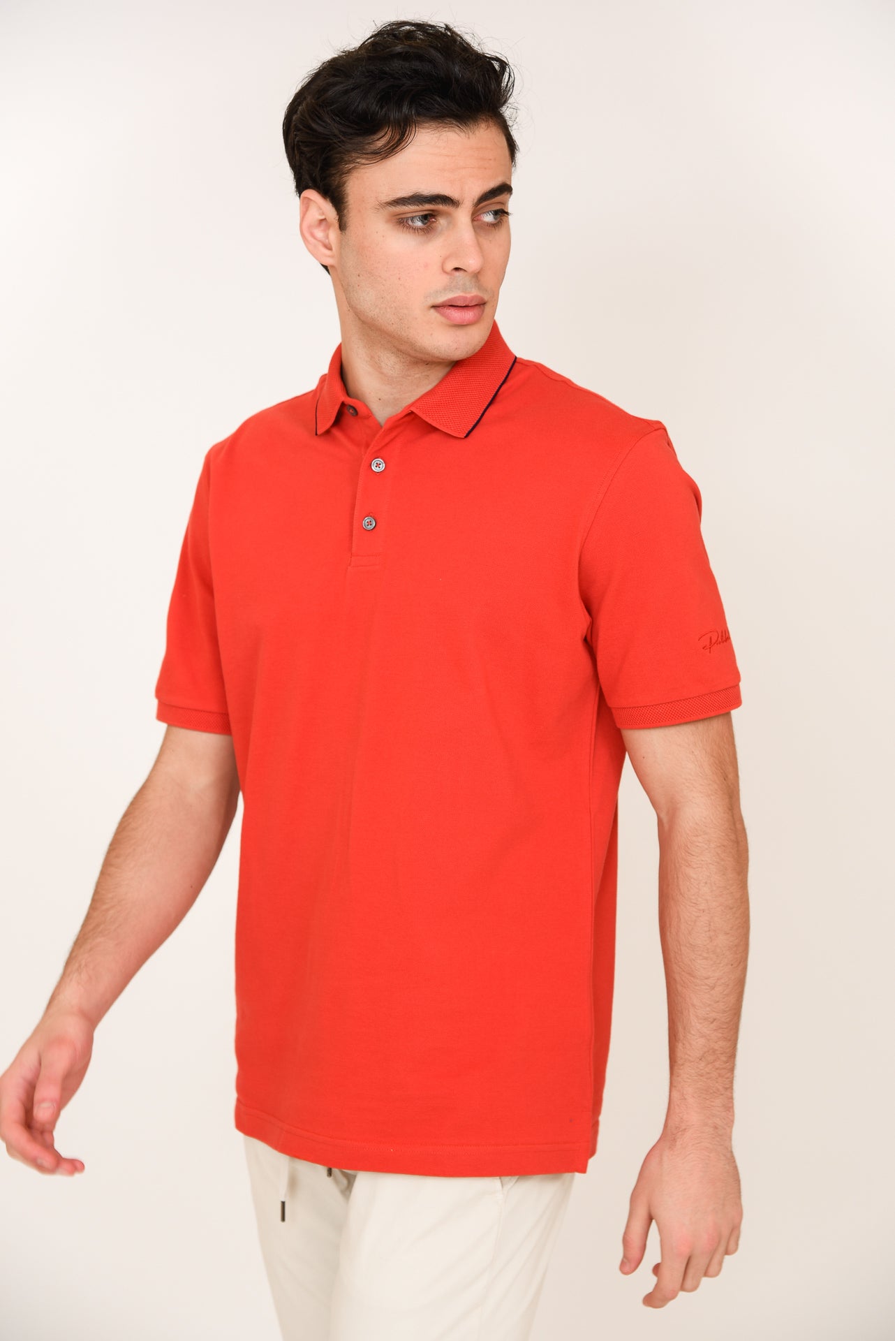 ΑΝΔΡΙΚΟ POLO PORTOBELLO'S ΚΟΚΚΙΝΟ ΜΕ ΜΑΥΡΗ ΛΕΠΤΟΜΕΡΕΙΑ ΣΤΟ ΓΙΑΚΑ