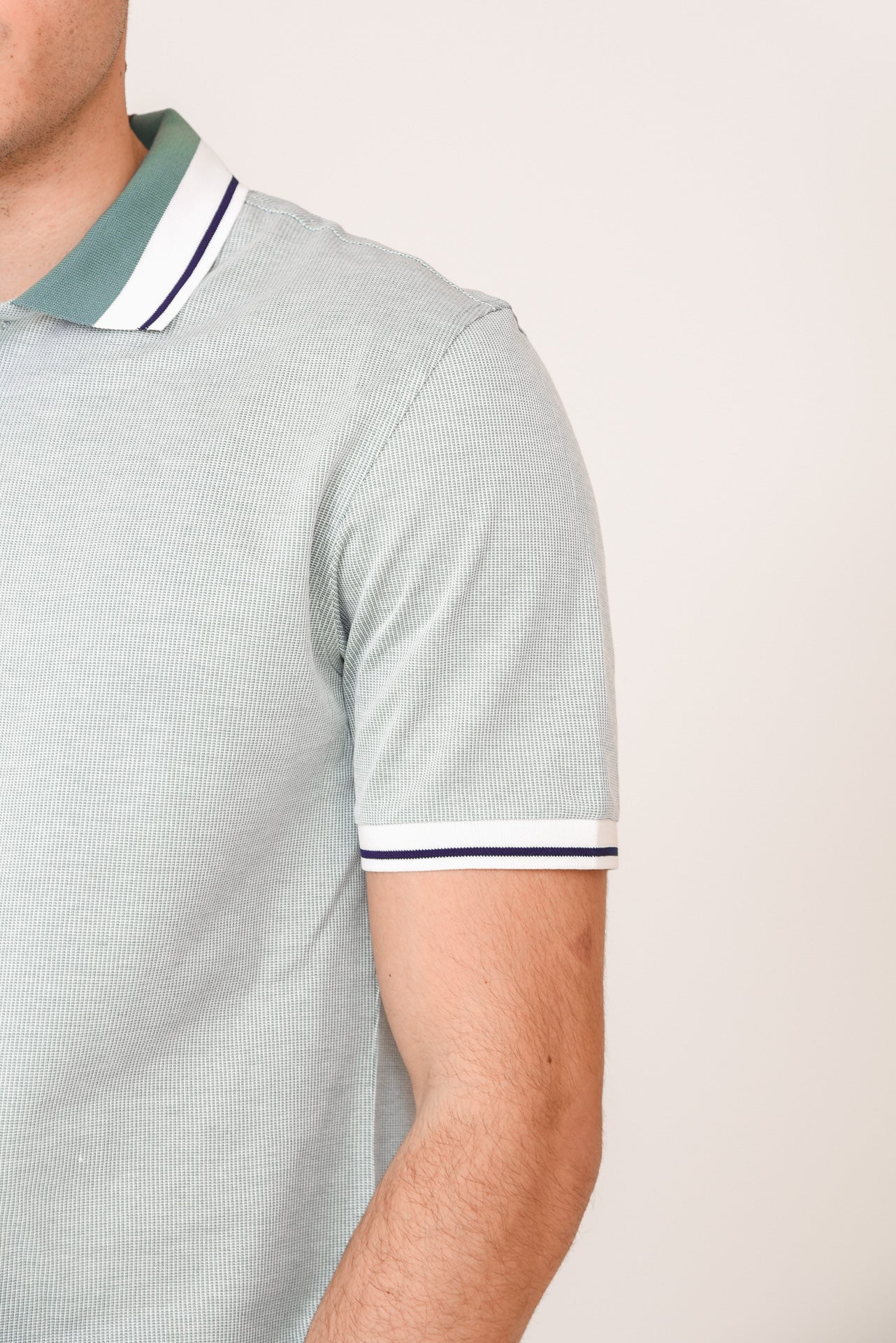 ΑΝΔΡΙΚΟ POLO PORTOBELLO'S ΜΕΝΤΑ ΜΕ ΛΕΥΚΗ ΚΑΙ ΜΑΥΡΗ ΡΙΓΑ ΣΤΟ ΓΙΑΚΑ ΚΑΙ ΣΤΑ ΜΑΝΙΚΙΑ