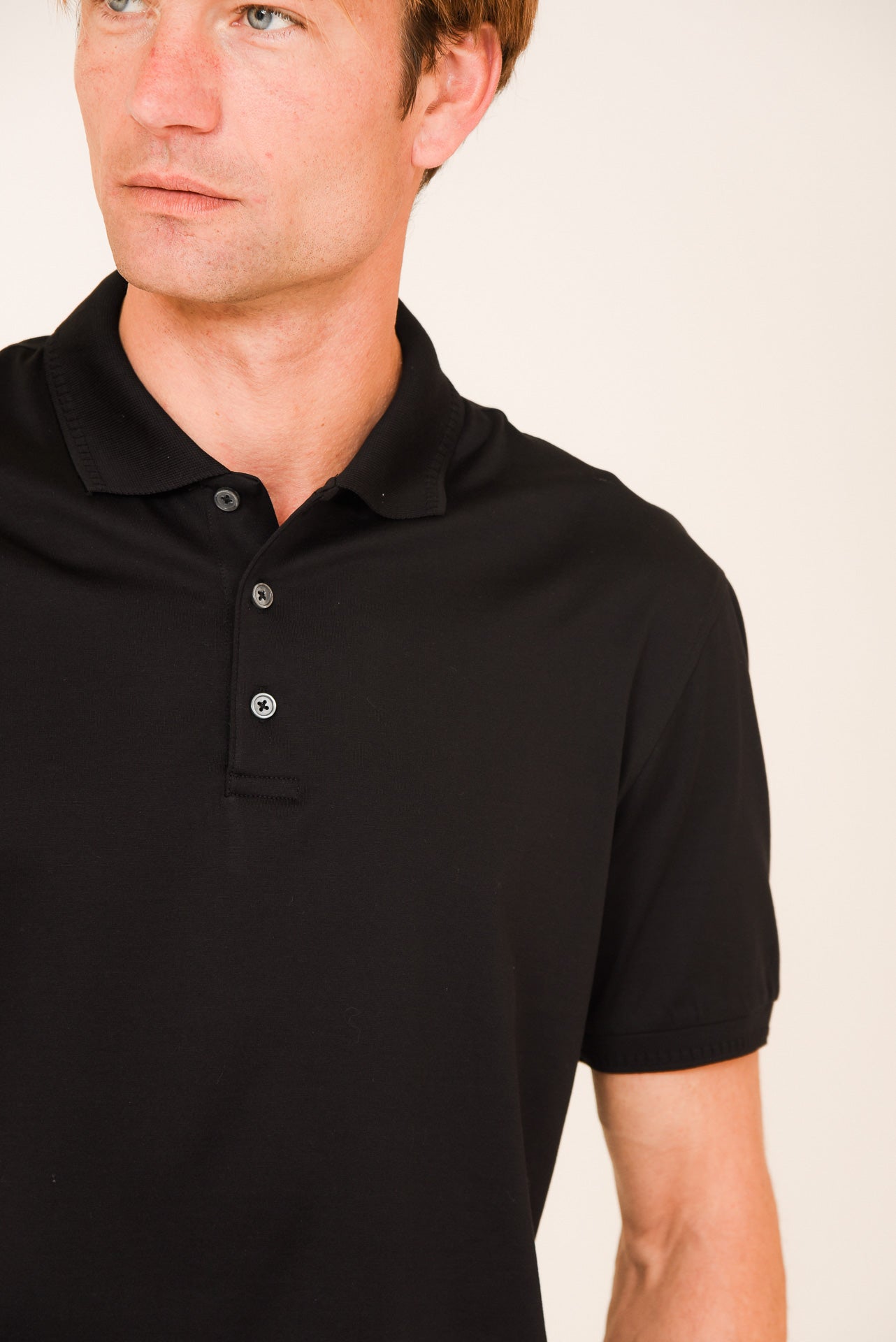 ΑΝΔΡΙΚΟ POLO PORTOBELLO'S ΜΑΥΡΟ ΜΟΝΟΧΡΩΜΟ ΜΕΡΣΕΡΙΖΕ