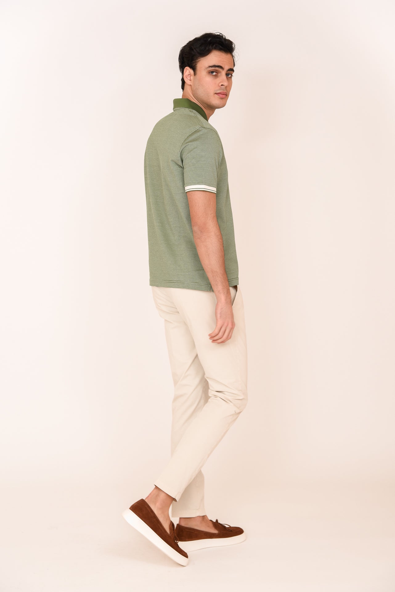 ΑΝΔΡΙΚΟ POLO PORTOBELLO'S ΠΡΑΣΙΝΟ ΜΕ ΛΕΥΚΗ ΛΕΠΤΟΜΕΡΕΙΑ ΣΤΑ ΜΑΝΙΚΙΑ