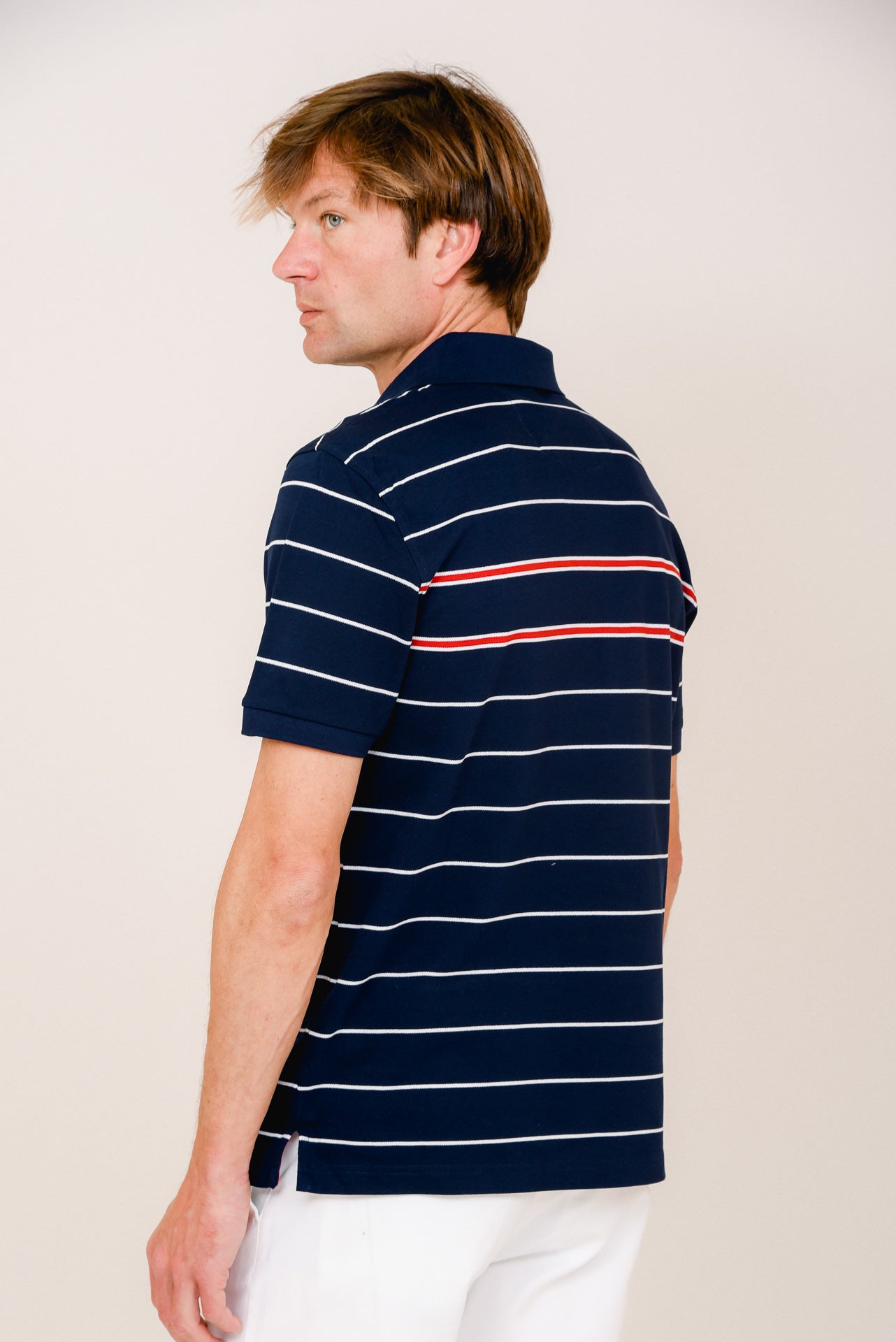 ΑΝΔΡΙΚΟ POLO PORTOBELLO'S ΜΠΛΕ ΜΕ ΛΕΥΚΕΣ ΚΑΙ ΔΥΟ ΚΟΚΚΙΝΕΣ ΡΙΓΕΣ