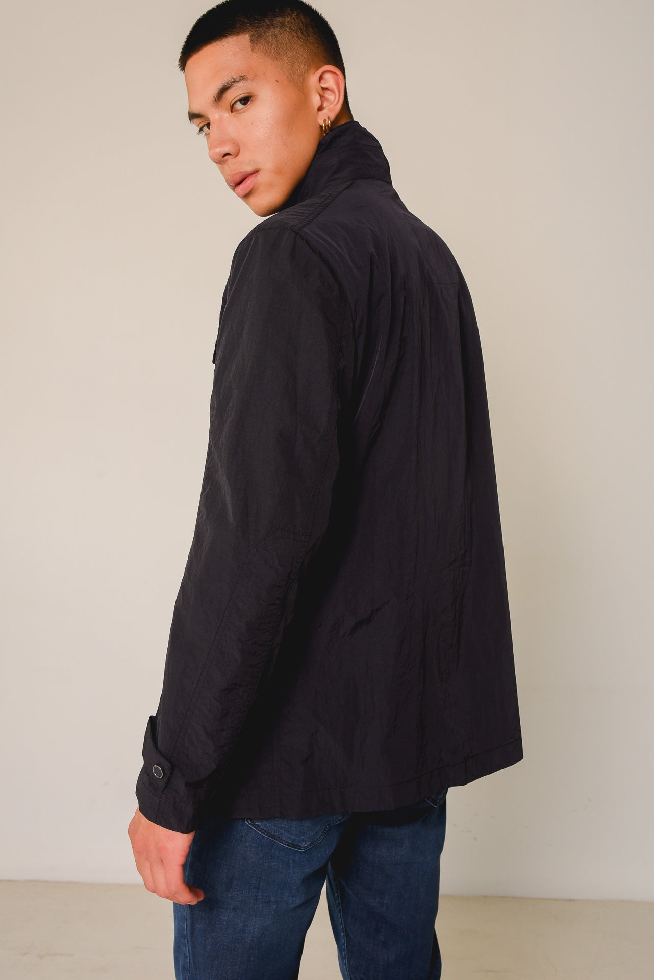 ΑΝΔΡΙΚΟ JACKET PORTOBELLO'S ΜΠΛΕ ΣΕ ΣΤΥΛ SAFARI
