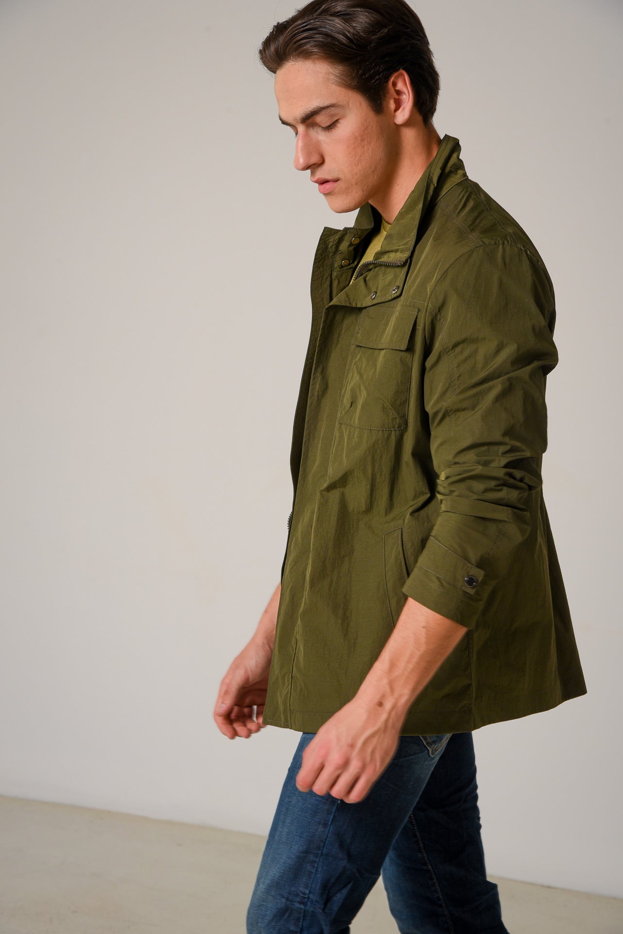 ΑΝΔΡΙΚΟ JACKET PORTOBELLO'S ΠΡΑΣΙΝΟ ΣΕ ΣΤΥΛ SAFARI