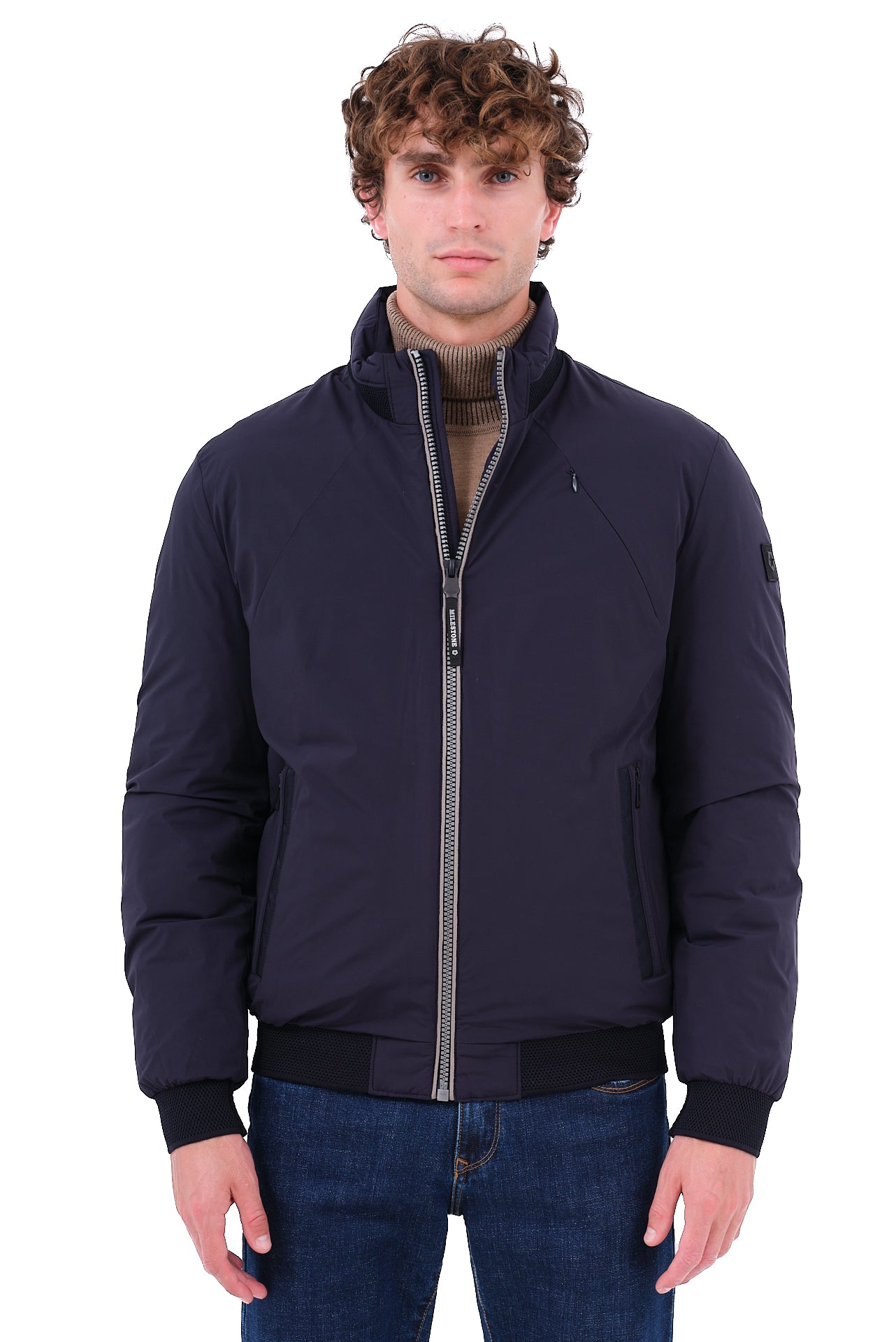 ΑΝΔΡΙΚΟ ΜΠΟΥΦΑΝ JACKET MILESTONE ΣΕ ΜΠΛΕ ΧΡΩΜΑ