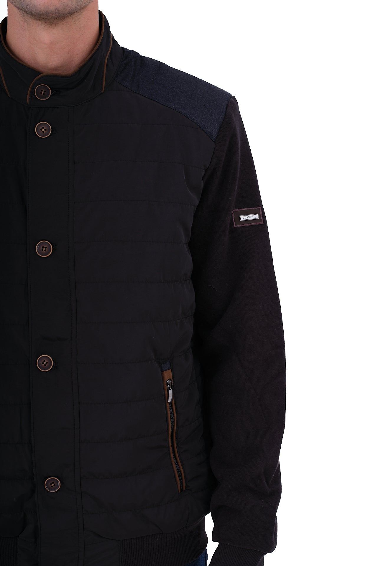 ΑΝΔΡΙΚΟ ΜΑΥΡΟ ΚΑΠΙΤΟΝΕ ΜΠΟΥΦΑΝ PORTOBELLO'S ΜΕ ΚΑΦΕ ΛΕΠΤΟΜΕΡΕΙΕΣ