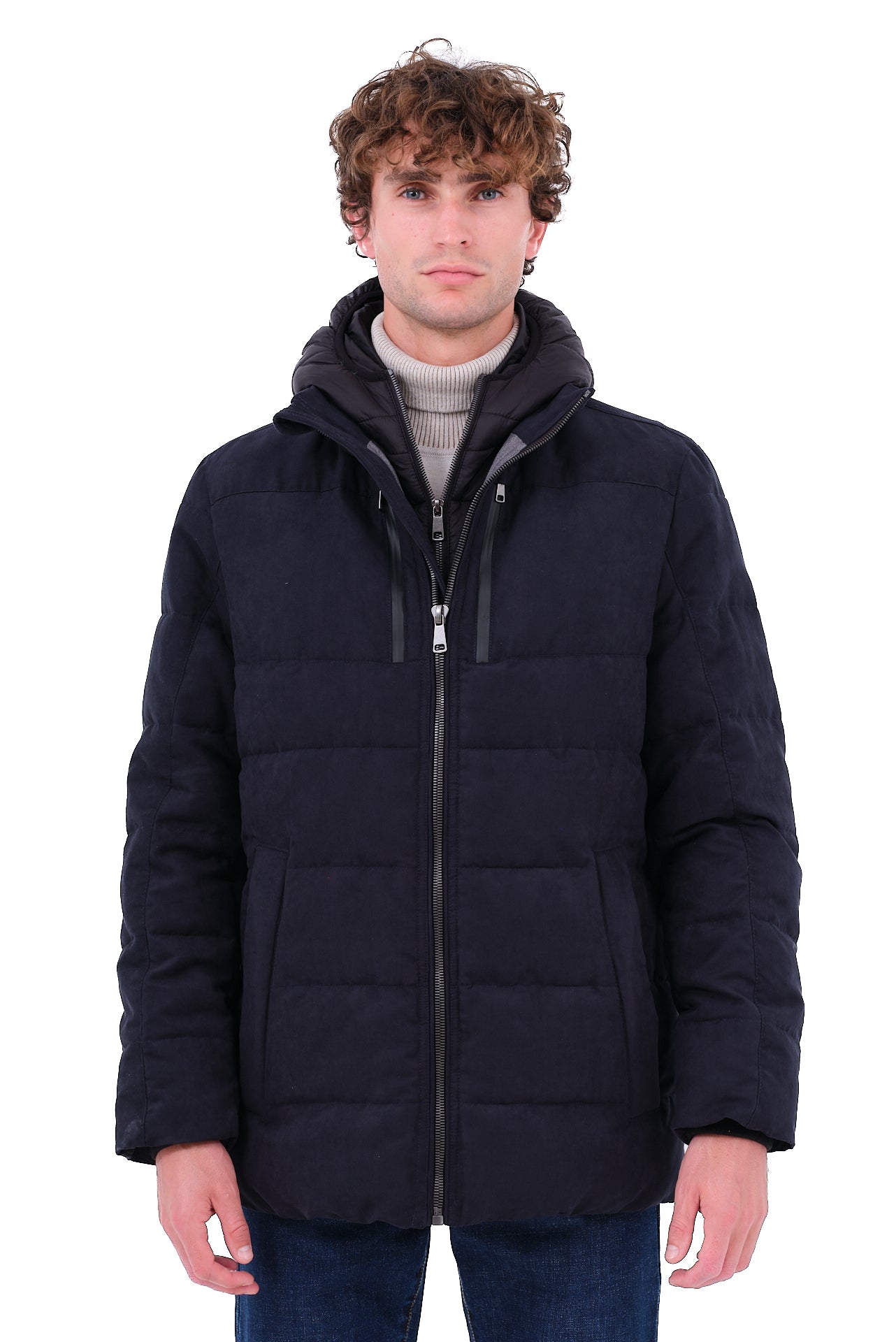 ΑΝΔΡΙΚΟ ΜΠΟΥΦΑΝ PORTOBELLO'S ΣΕ ΣΚΟΥΡΟ ΜΠΛΕ ΜΕ ΜΟΣΤΡΑ ΚΑΙ ΚΟΥΚΟΥΛΑ