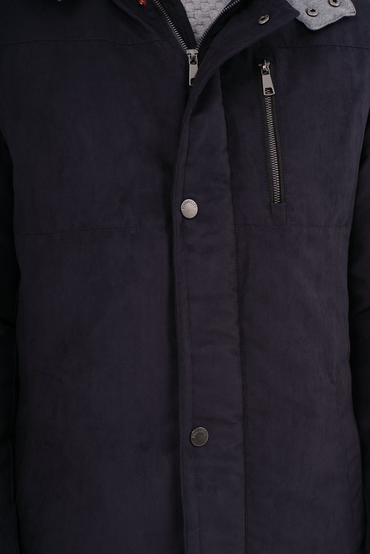 ΑΝΔΡΙΚΟ ΜΠΟΥΦΑΝ PORTOBELLO'S ΜΠΛΕ ΜΕ ΓΚΡΙ ΛΕΠΤΟΜΕΡΕΙΕΣ