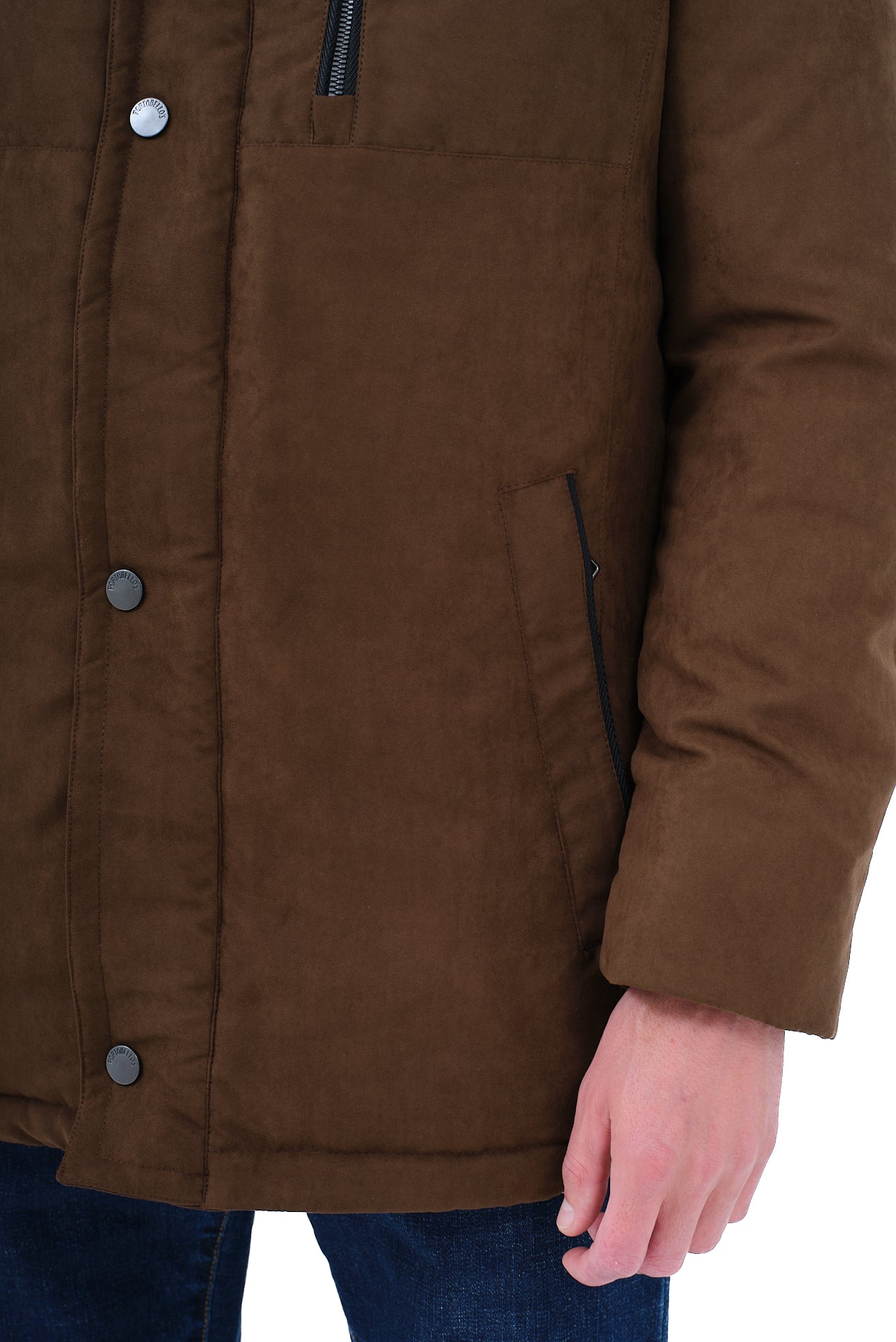 ΑΝΔΡΙΚΟ ΜΠΟΥΦΑΝ PORTOBELLO'S ΚΑΦΕ ΜΕ ΓΚΡΙ ΛΕΠΤΟΜΕΡΕΙΕΣ