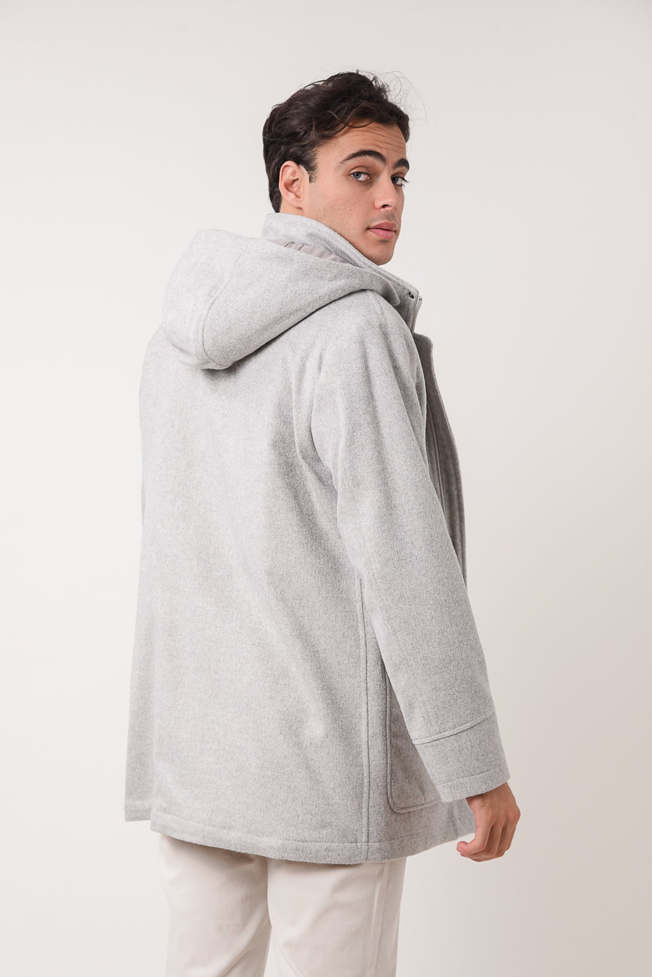 ΑΝΔΡΙΚΟ ΗΜΙΠΑΛΤΟ MONTGOMERY LES GENT'S ΣΕ ΓΚΡΙ ΧΡΩΜΑ