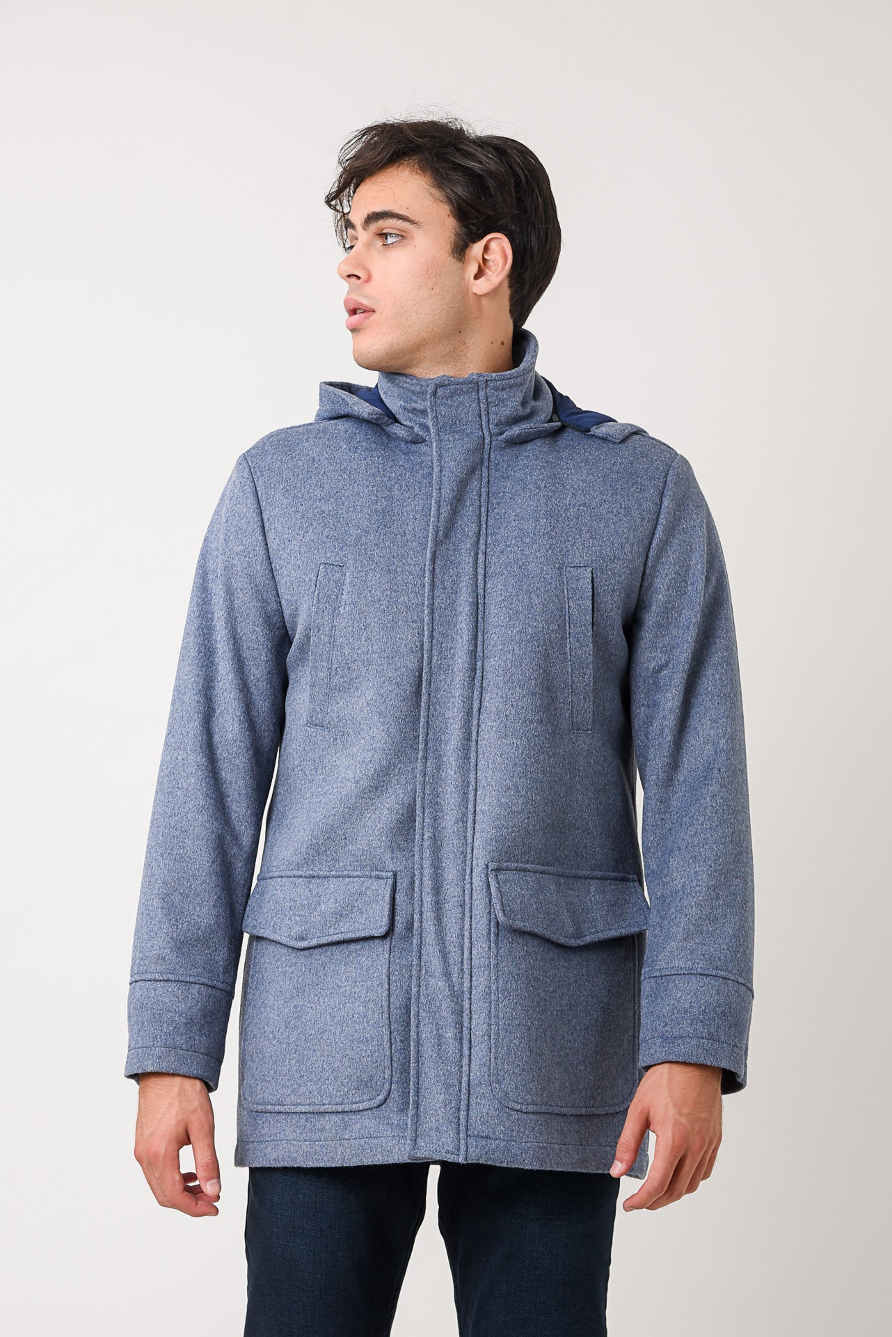 ΑΝΔΡΙΚΟ ΗΜΙΠΑΛΤΟ MONTGOMERY LES GENT'S ΣΕ ΣΙΕΛ ΧΡΩΜΑ