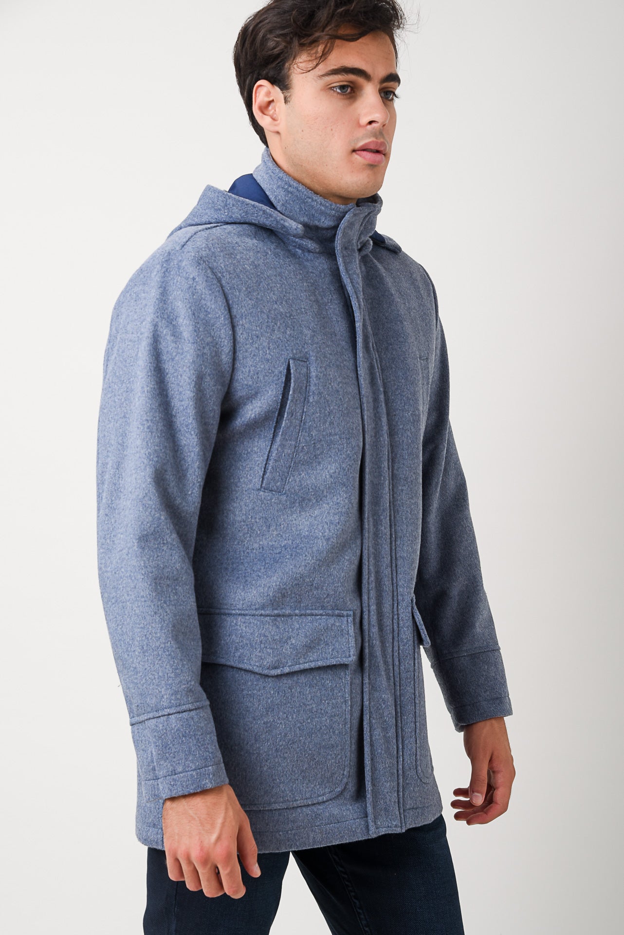 ΑΝΔΡΙΚΟ ΗΜΙΠΑΛΤΟ MONTGOMERY LES GENT'S ΣΕ ΣΙΕΛ ΧΡΩΜΑ