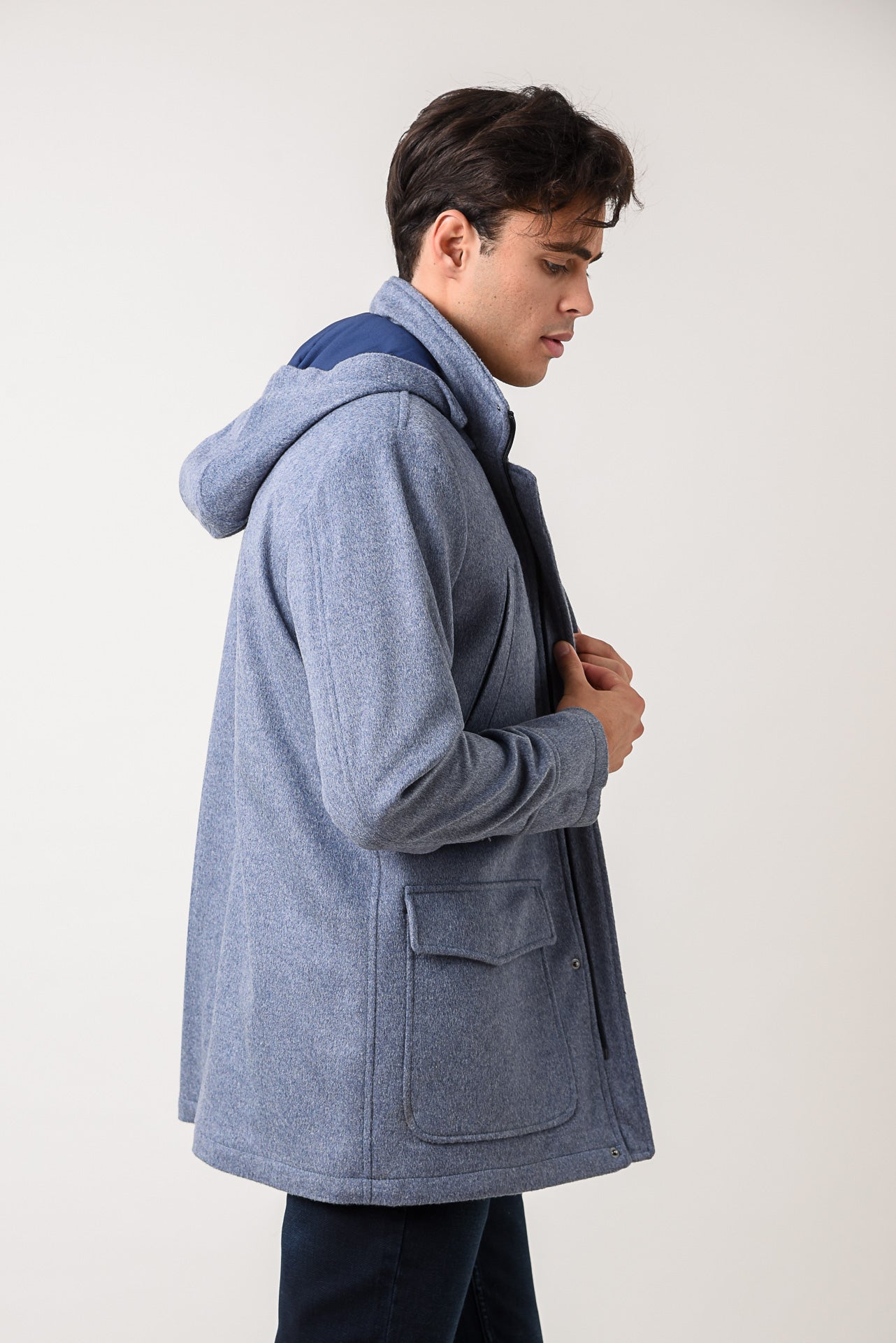 ΑΝΔΡΙΚΟ ΗΜΙΠΑΛΤΟ MONTGOMERY LES GENT'S ΣΕ ΣΙΕΛ ΧΡΩΜΑ