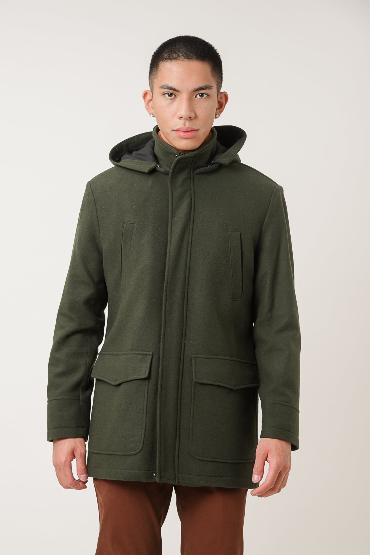 ΑΝΔΡΙΚΟ ΗΜΙΠΑΛΤΟ MONTGOMERY LES GENT'S ΣΕ ΠΡΑΣΙΝΟ ΧΡΩΜΑ