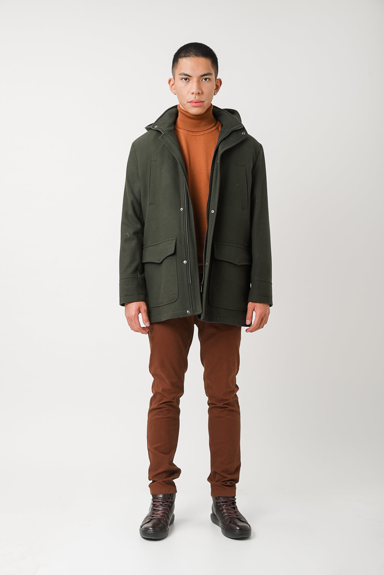 ΑΝΔΡΙΚΟ ΗΜΙΠΑΛΤΟ MONTGOMERY LES GENT'S ΣΕ ΠΡΑΣΙΝΟ ΧΡΩΜΑ