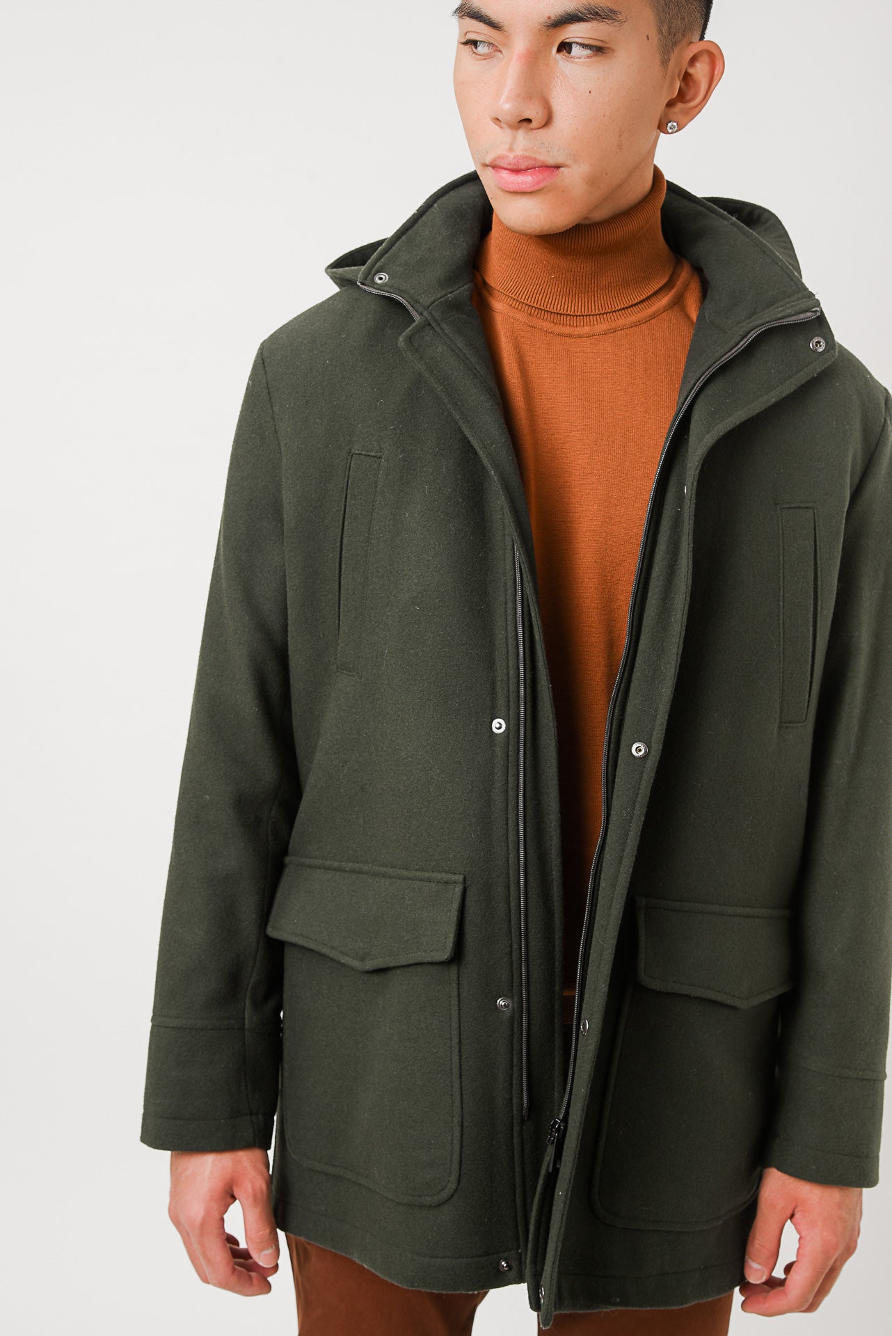 ΑΝΔΡΙΚΟ ΗΜΙΠΑΛΤΟ MONTGOMERY LES GENT'S ΣΕ ΠΡΑΣΙΝΟ ΧΡΩΜΑ