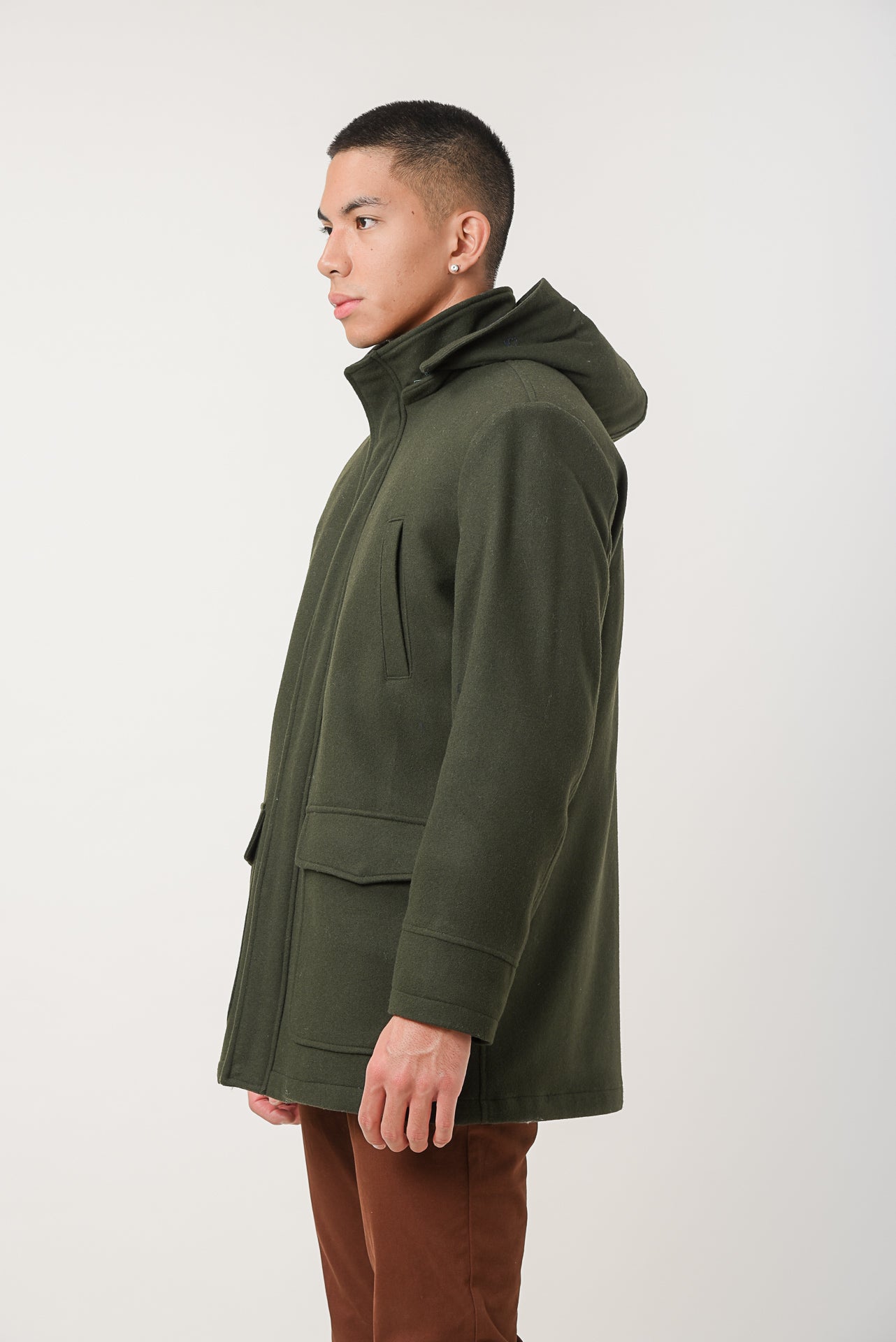 ΑΝΔΡΙΚΟ ΗΜΙΠΑΛΤΟ MONTGOMERY LES GENT'S ΣΕ ΠΡΑΣΙΝΟ ΧΡΩΜΑ