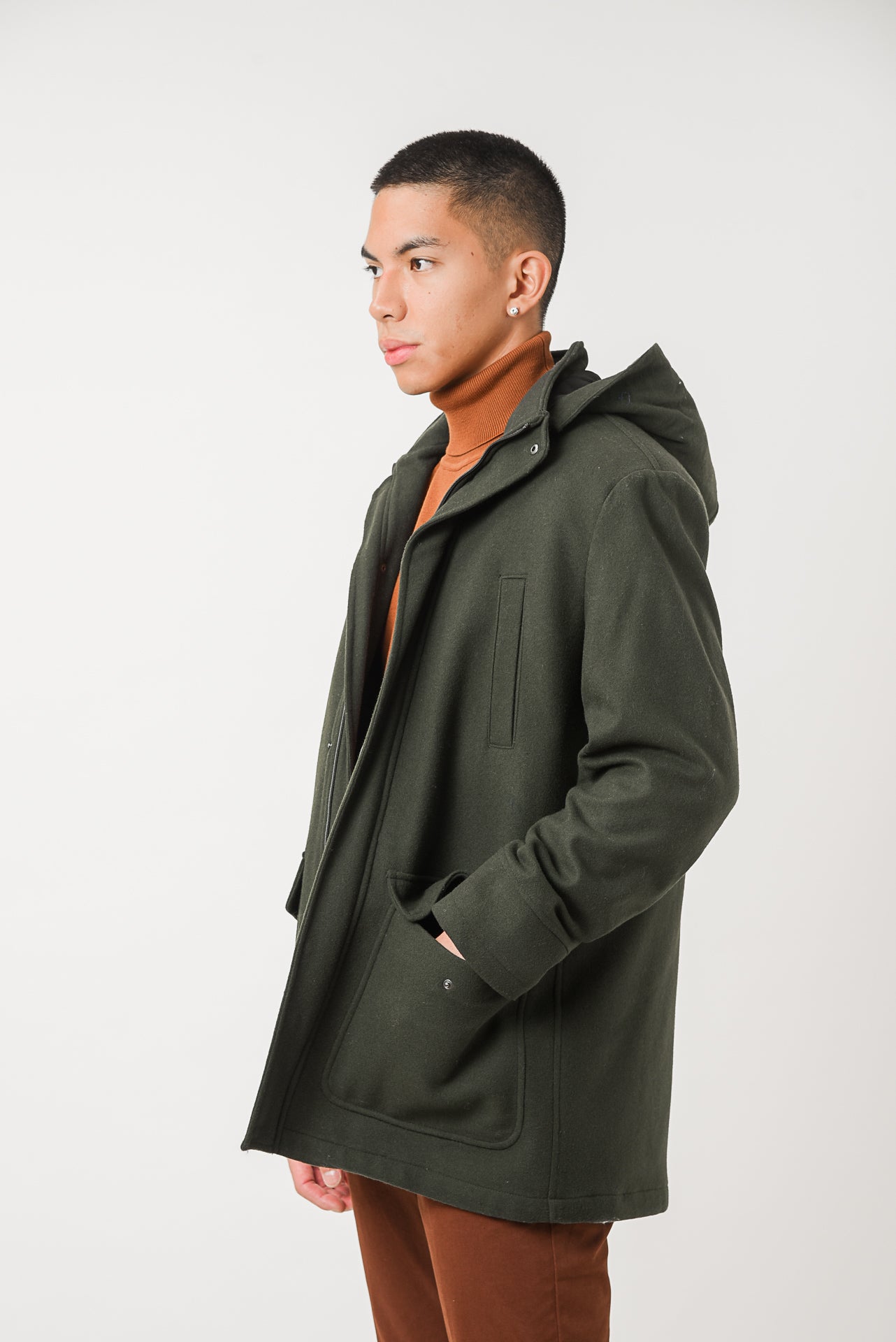 ΑΝΔΡΙΚΟ ΗΜΙΠΑΛΤΟ MONTGOMERY LES GENT'S ΣΕ ΠΡΑΣΙΝΟ ΧΡΩΜΑ