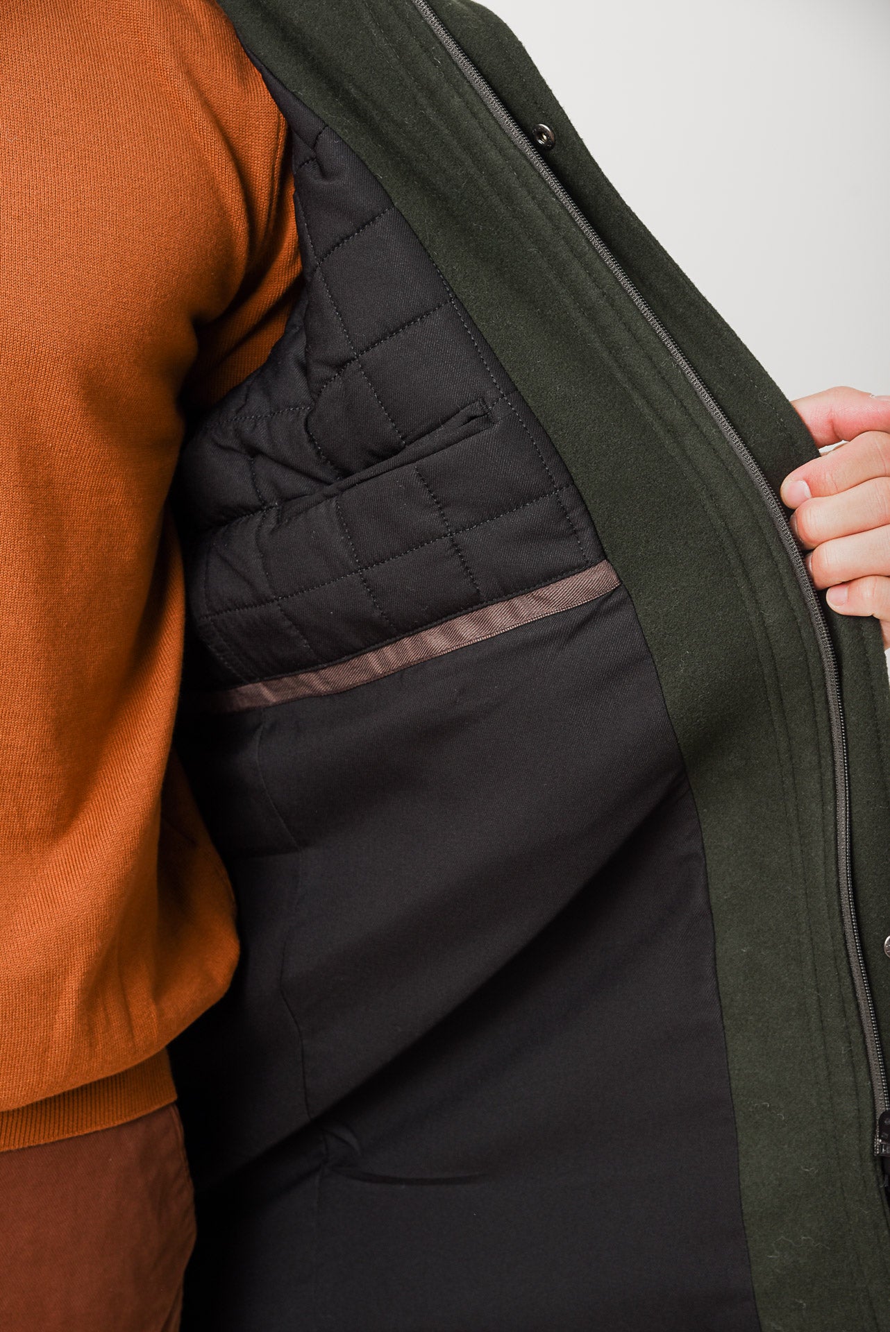 ΑΝΔΡΙΚΟ ΗΜΙΠΑΛΤΟ MONTGOMERY LES GENT'S ΣΕ ΠΡΑΣΙΝΟ ΧΡΩΜΑ