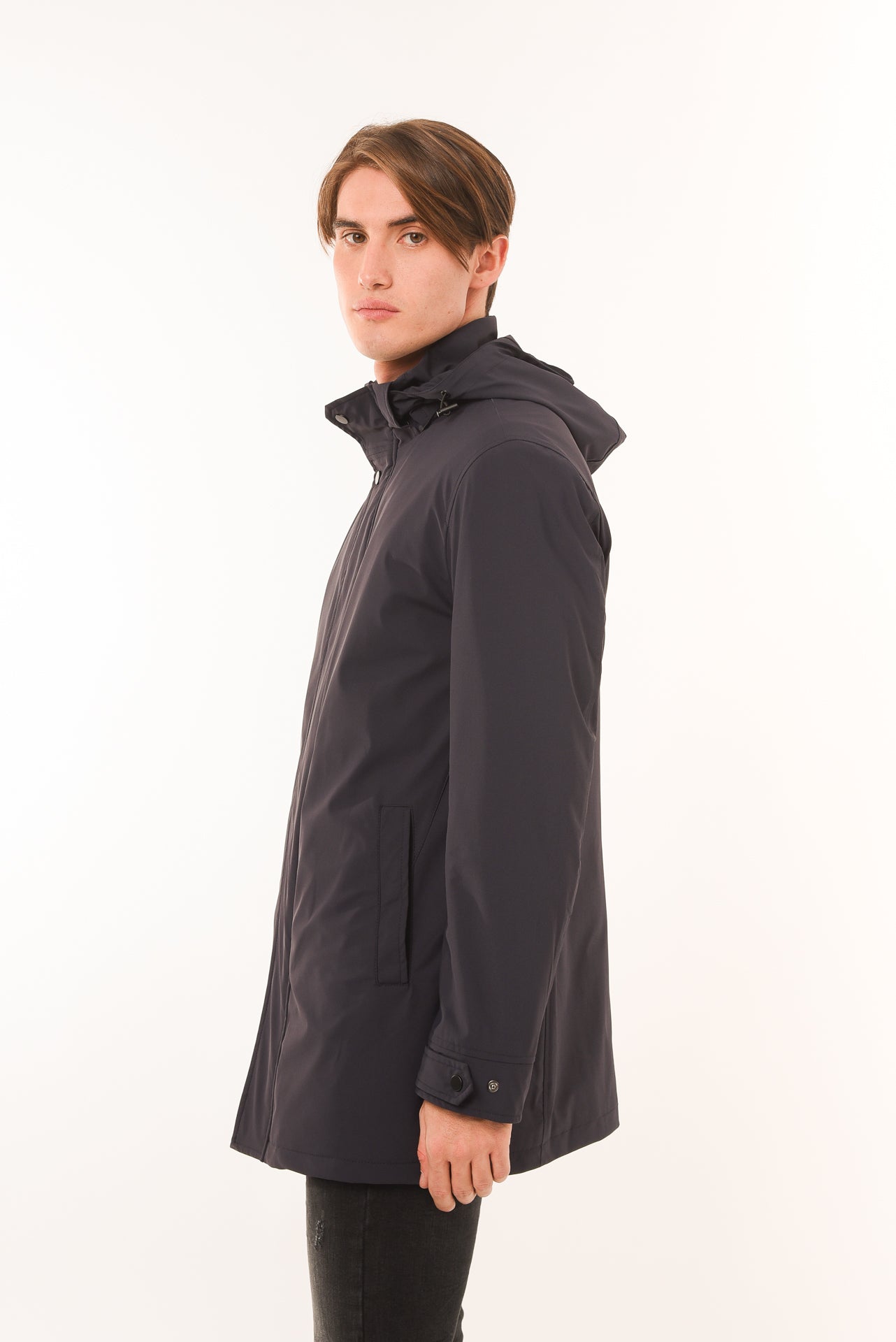 ΑΝΔΡΙΚΗ ΚΑΜΠΑΡΝΤΙΝΑ PORTOBELLO'S ΜΕ ΚΟΥΚΟΥΛΑ ΣΕ NAVY ΜΠΛΕ ΧΡΩΜΑ